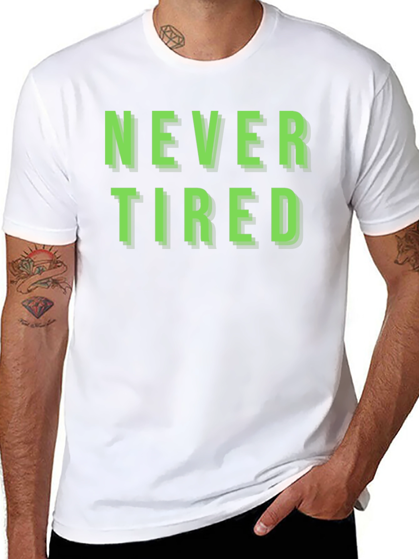 Never Tired Graphic T-Shirt - Black