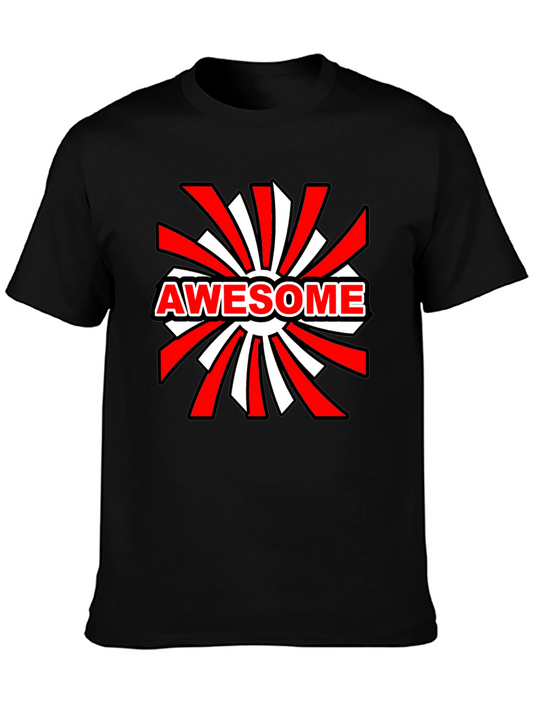 Awesome Graphic Print Black T-Shirt