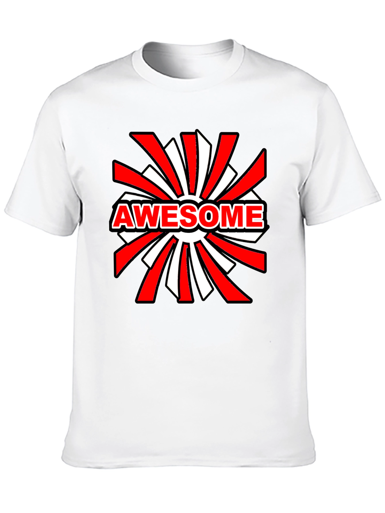Awesome Graphic Print Black T-Shirt