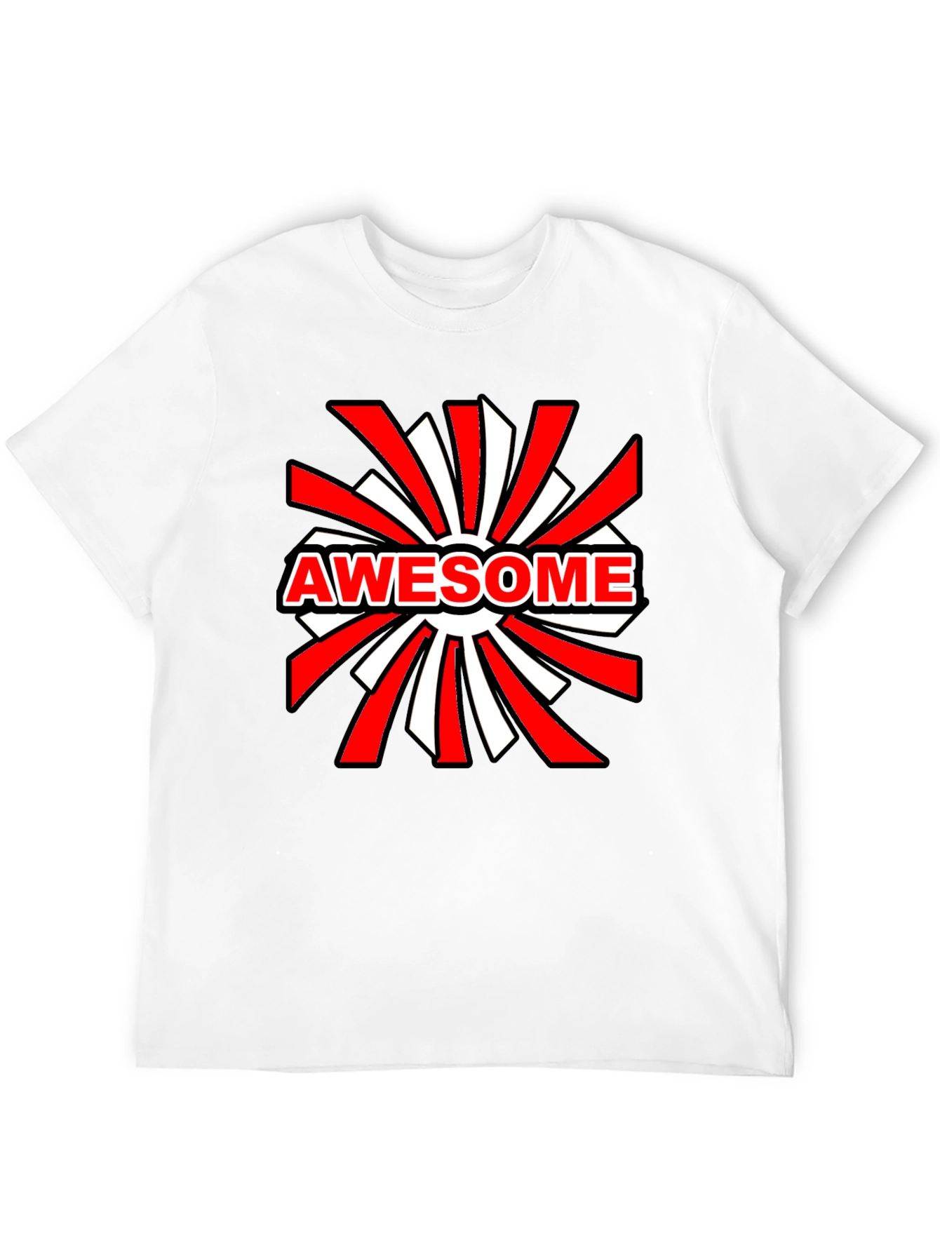 Awesome Graphic Print Black T-Shirt