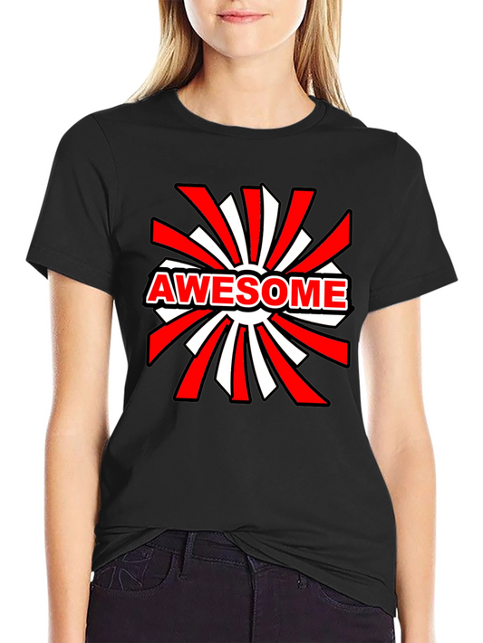 Awesome Graphic Print Black T-Shirt