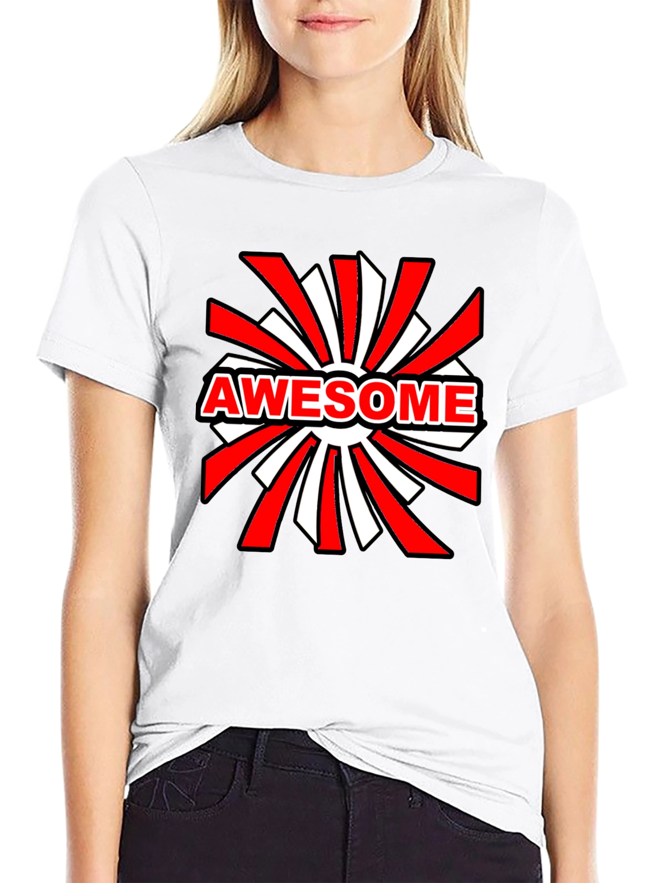 Awesome Graphic Print Black T-Shirt