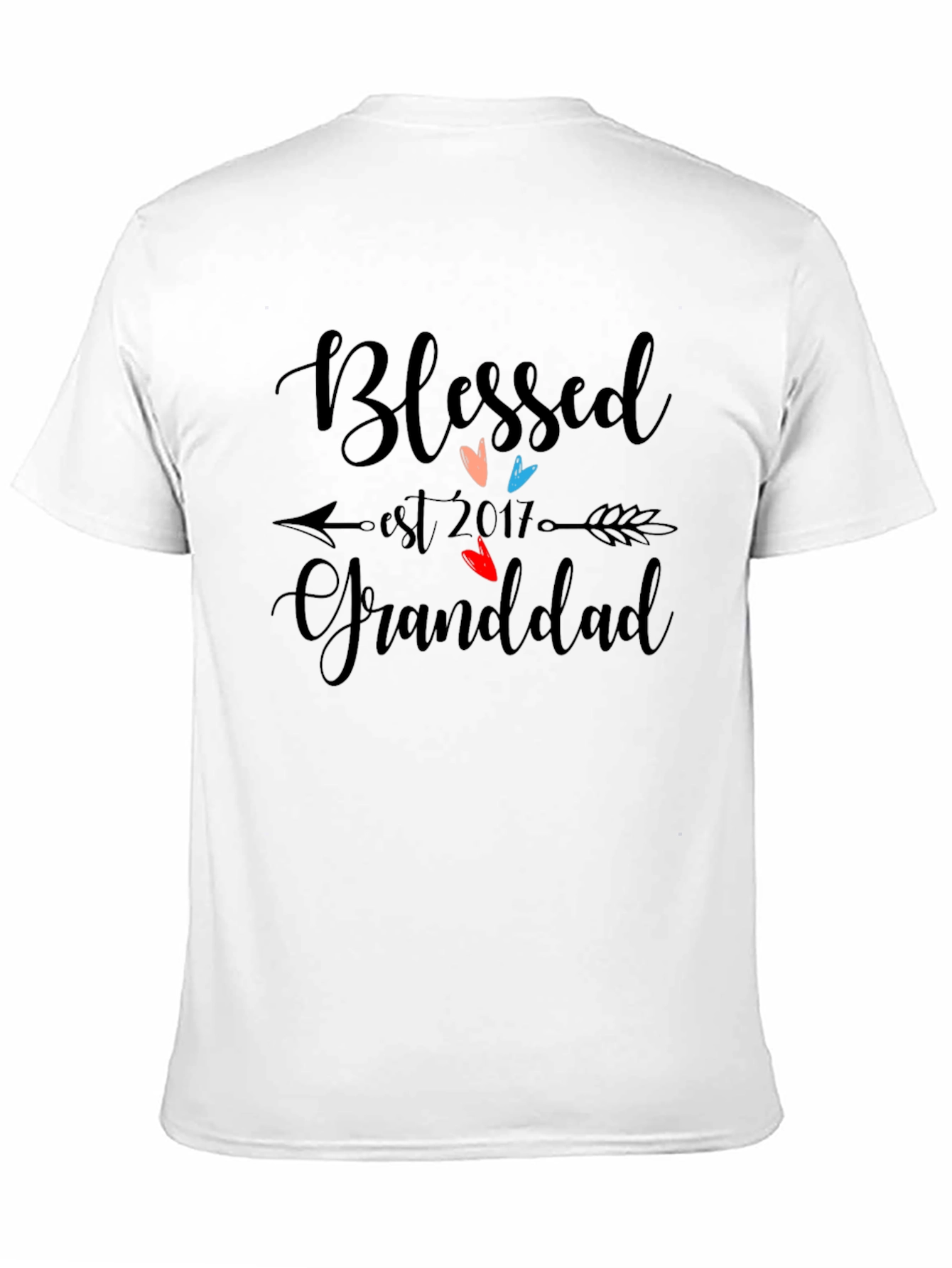 Blessed Granddad Est. 2017 Graphic T-Shirt