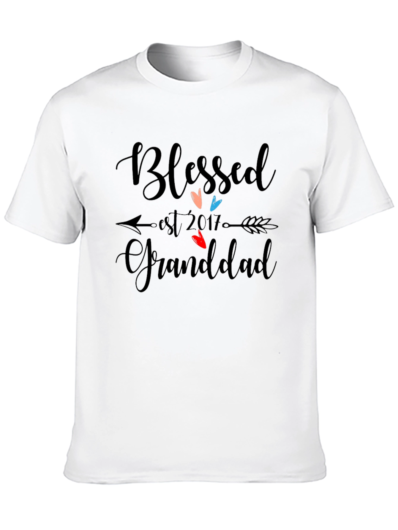 Blessed Granddad Est. 2017 Graphic T-Shirt