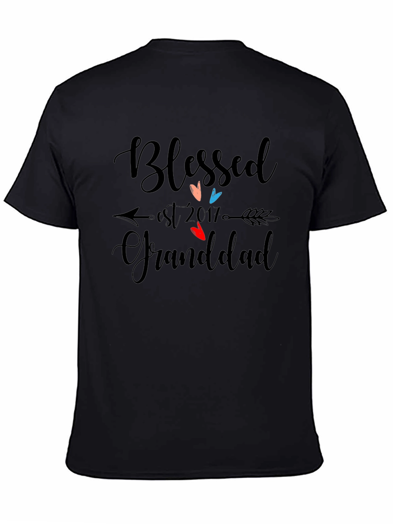 Blessed Granddad Est. 2017 Graphic T-Shirt
