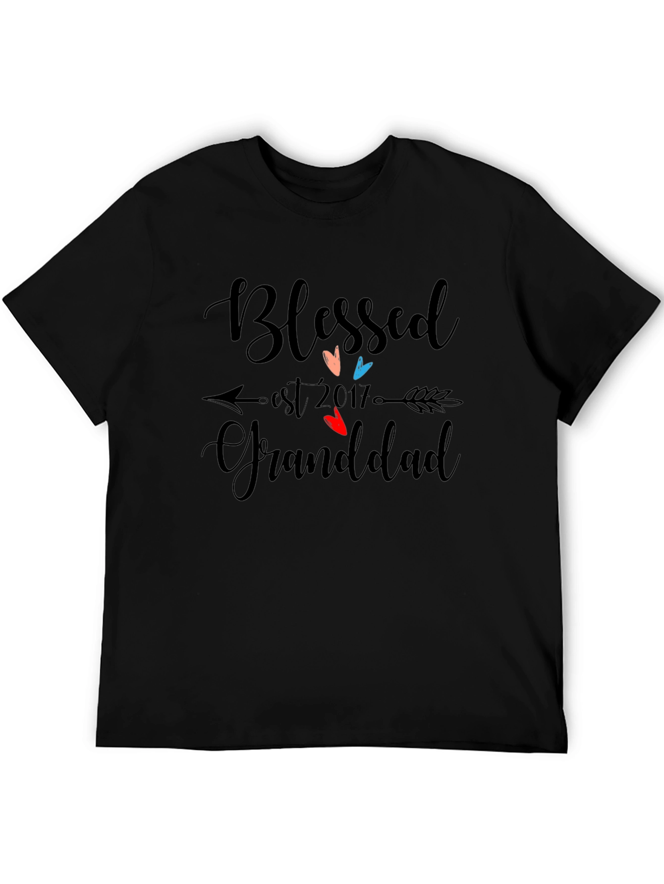 Blessed Granddad Est. 2017 Graphic T-Shirt