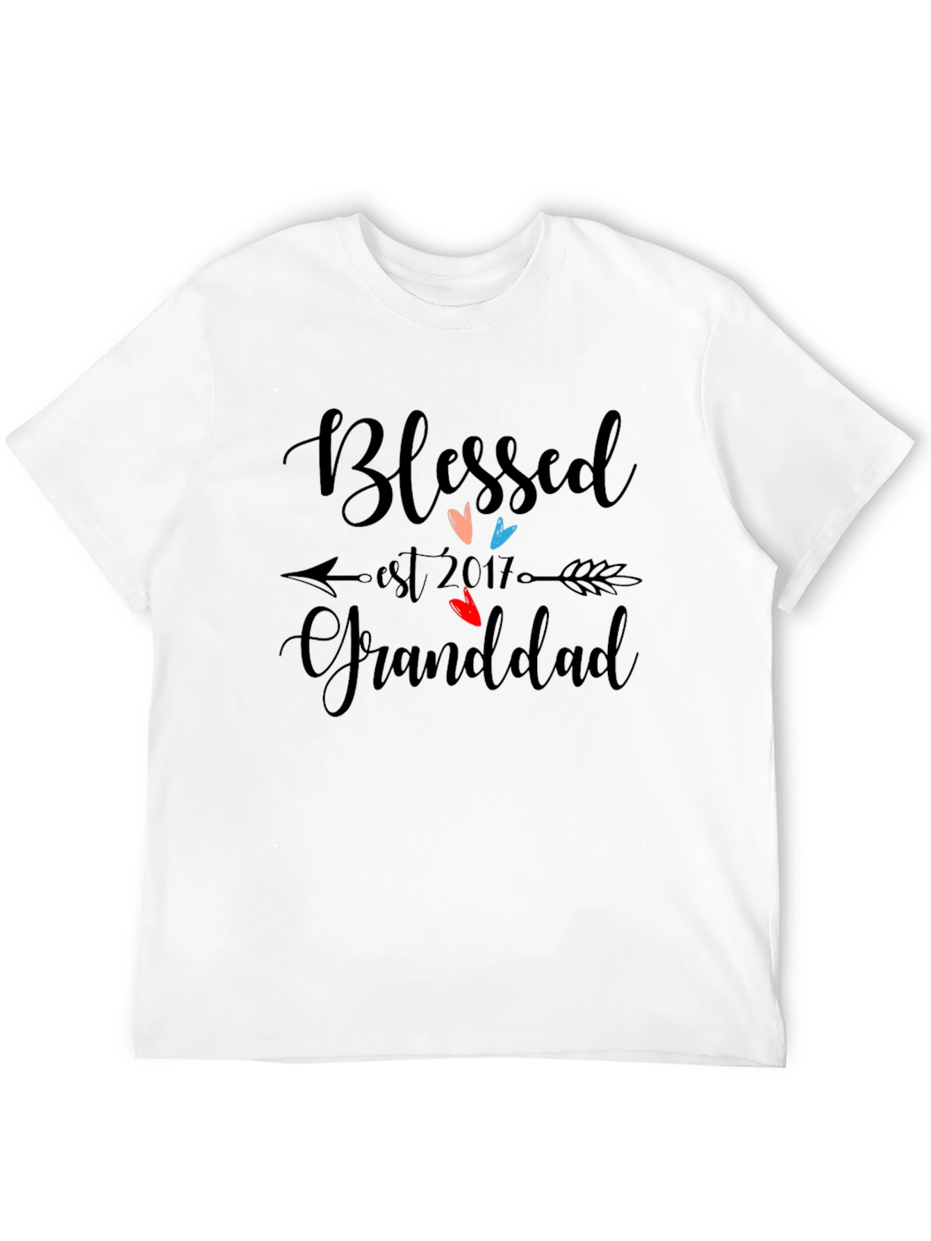 Blessed Granddad Est. 2017 Graphic T-Shirt