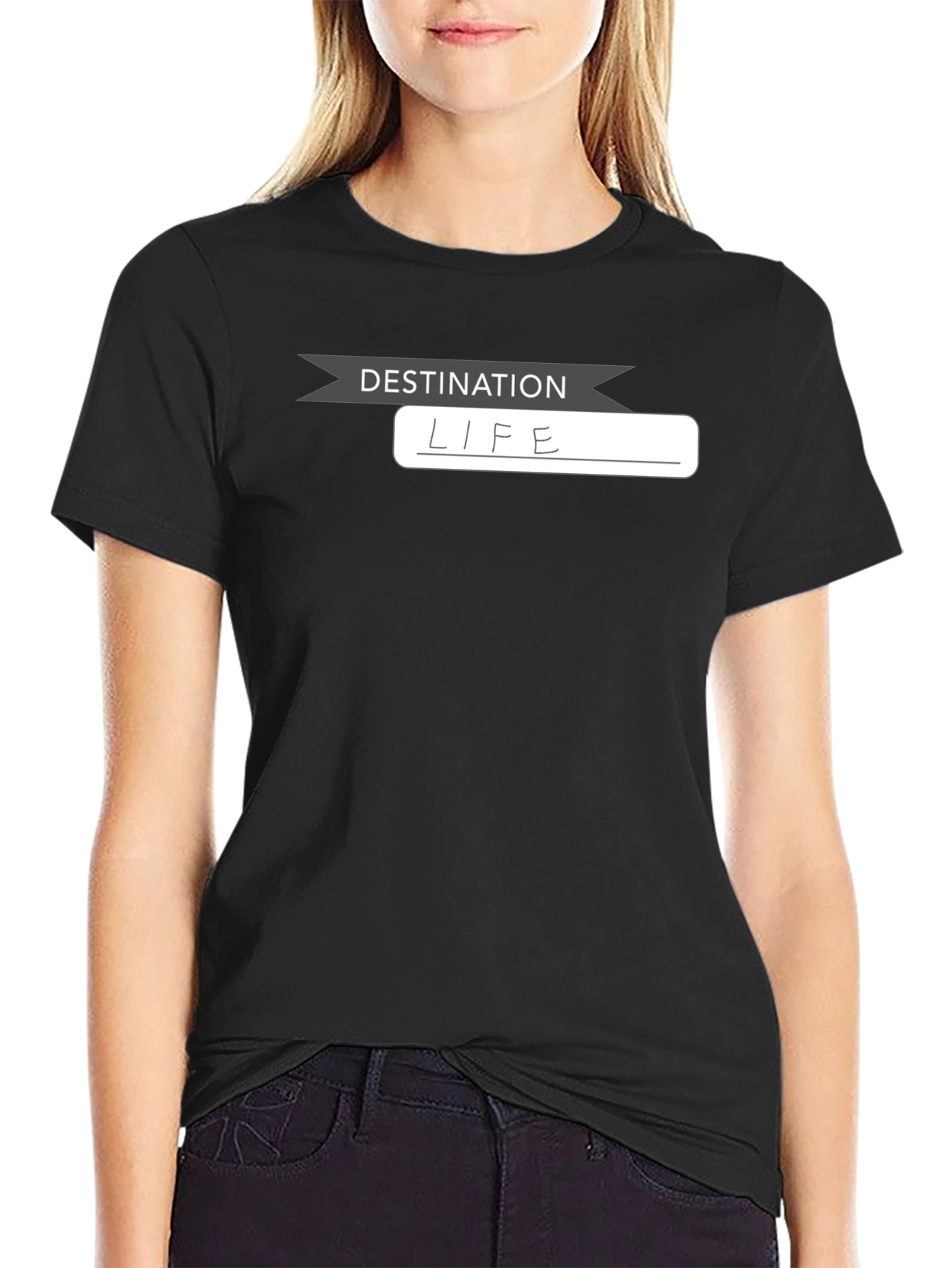 Destination Life Black T-Shirt - Everyday Comfort