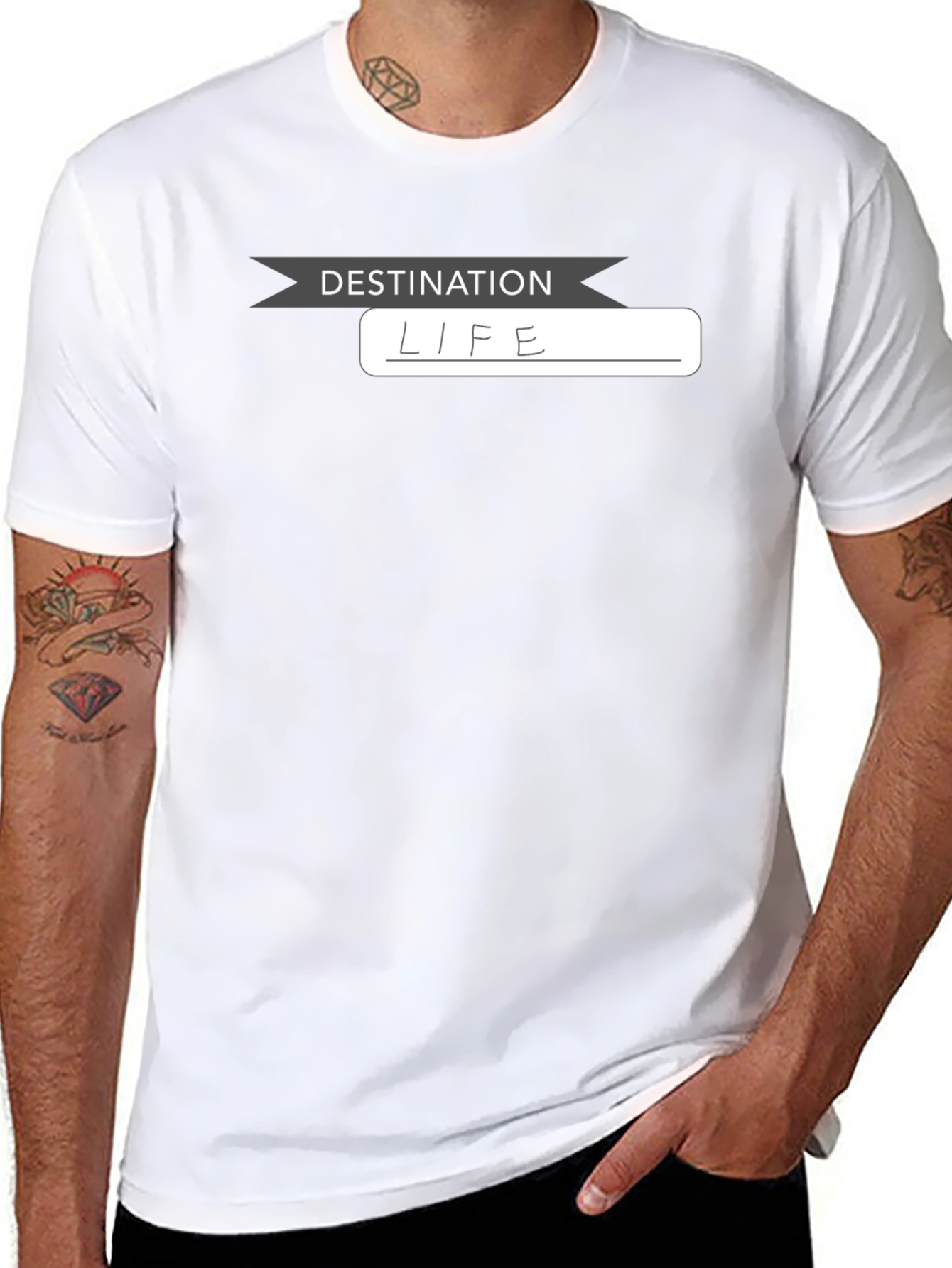 Destination Life Black T-Shirt - Everyday Comfort