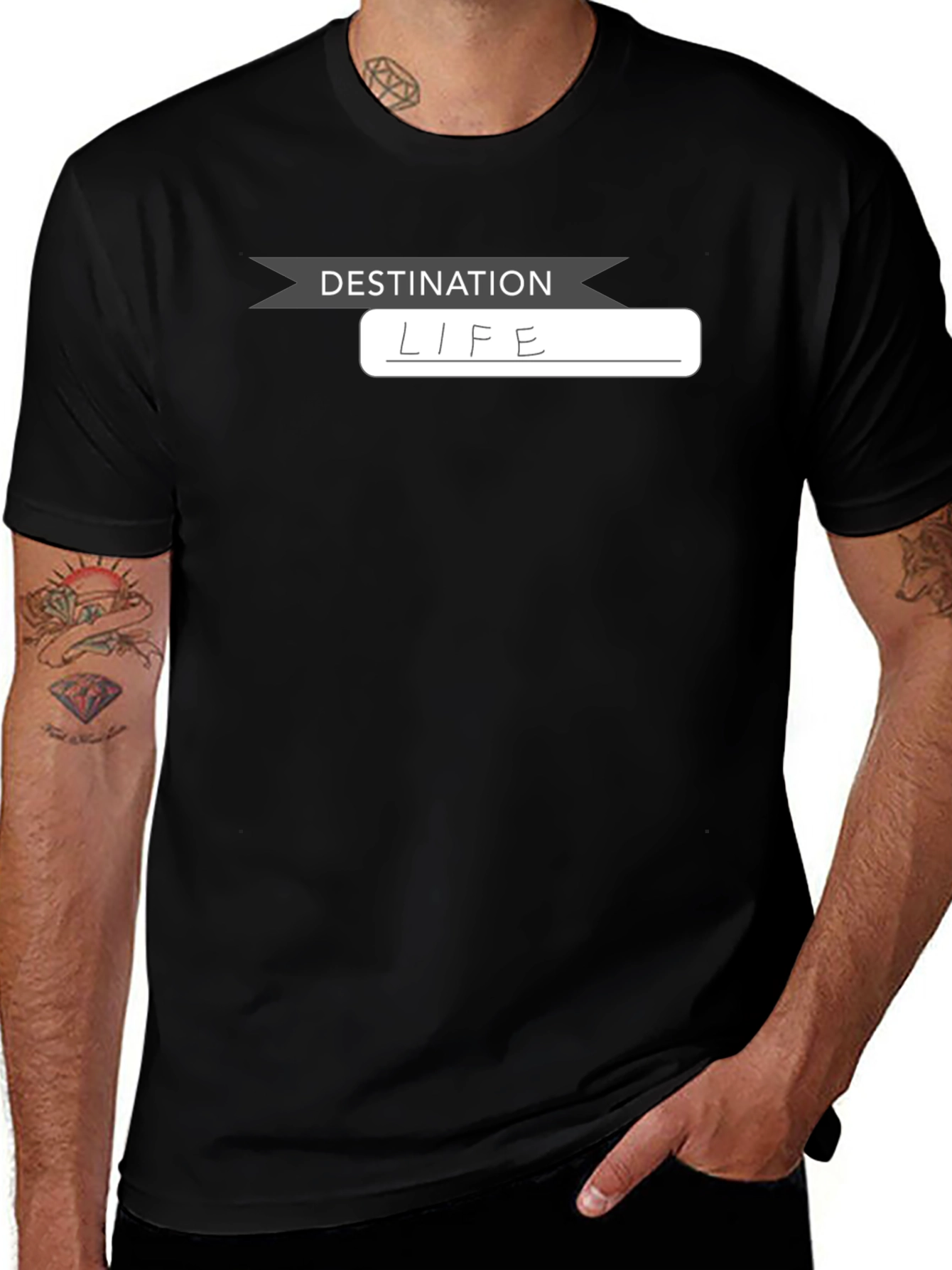 Destination Life Black T-Shirt - Everyday Comfort
