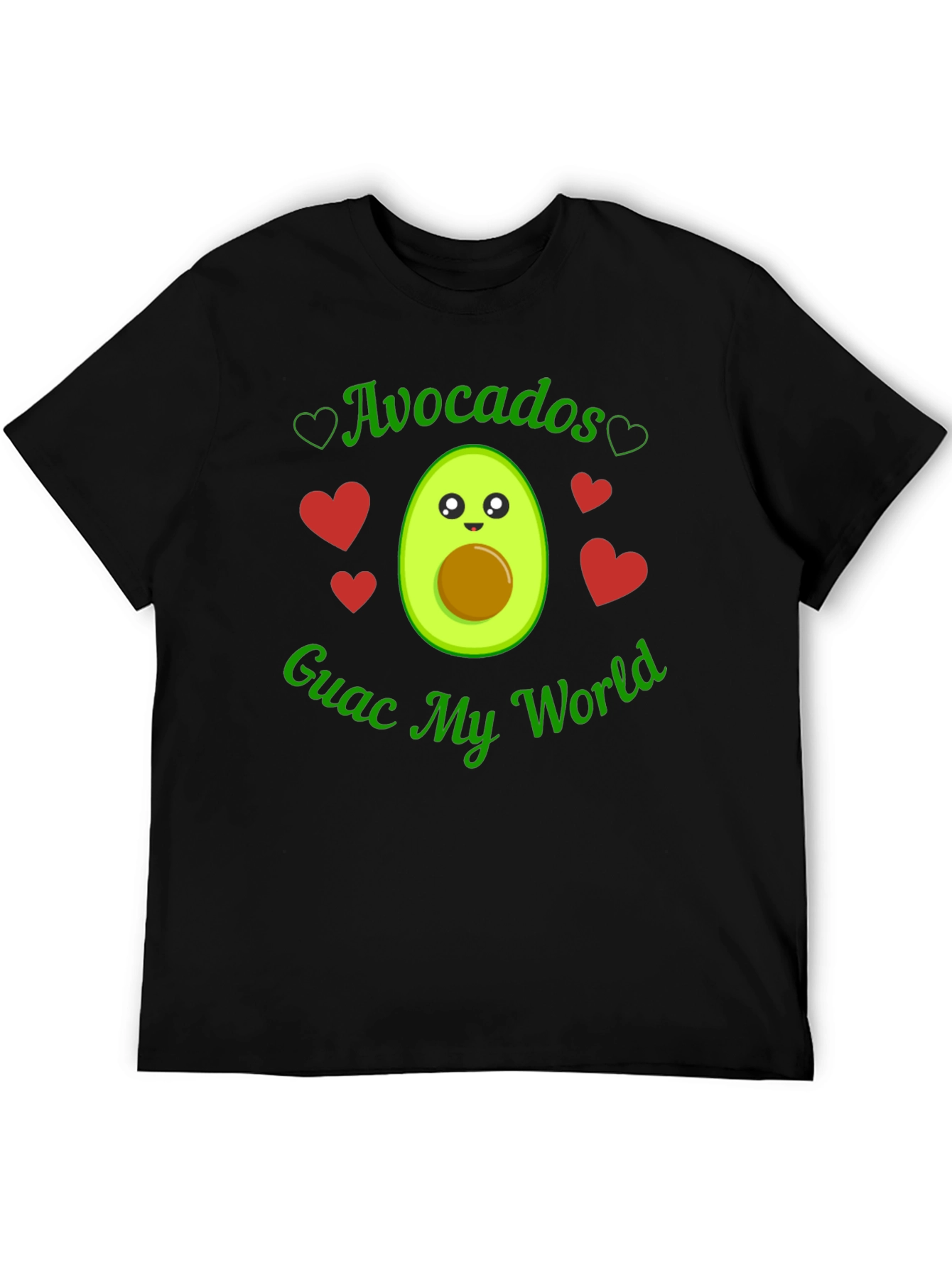 Avocados Guac My World Black T-Shirt