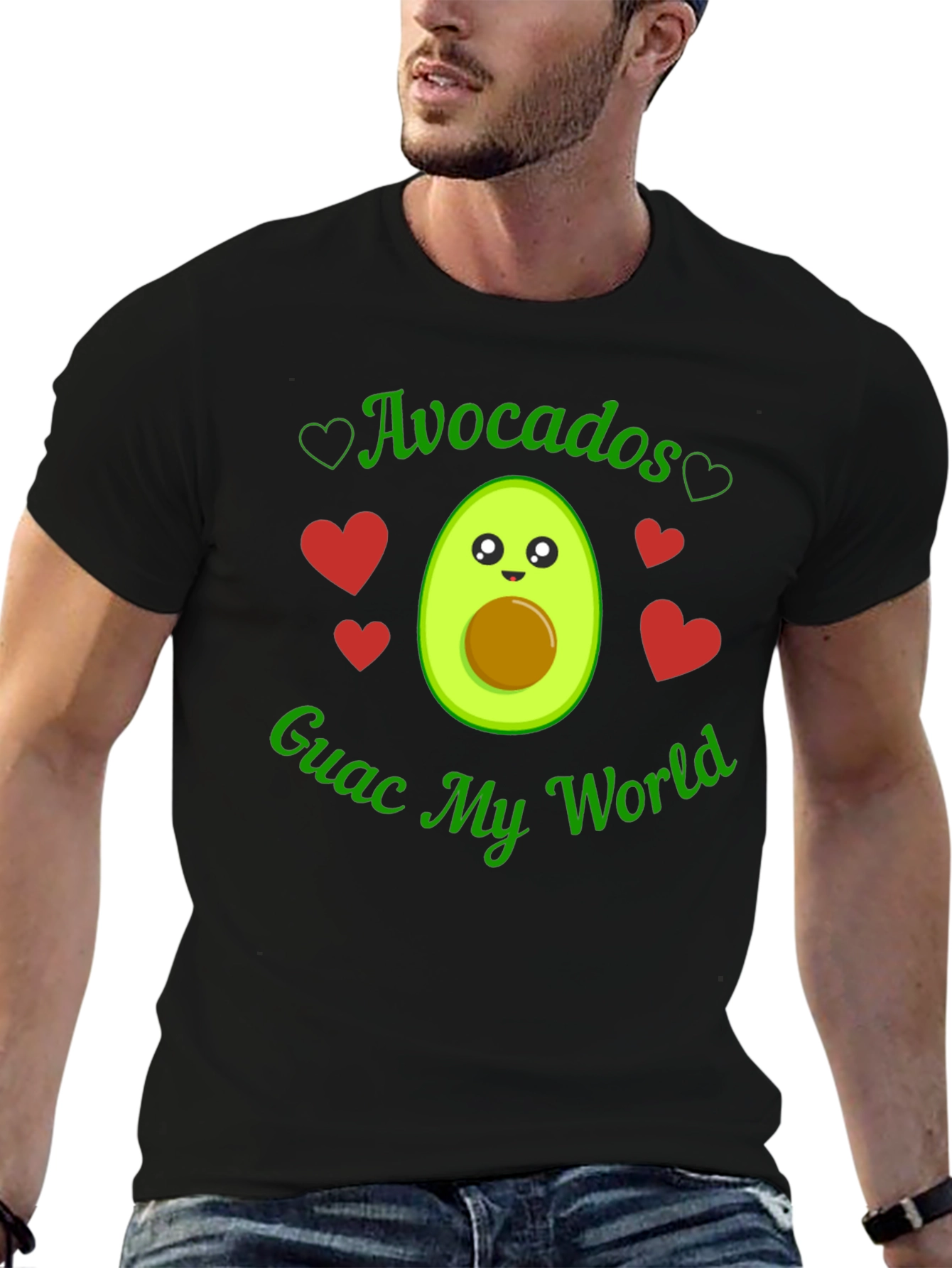 Avocados Guac My World Black T-Shirt