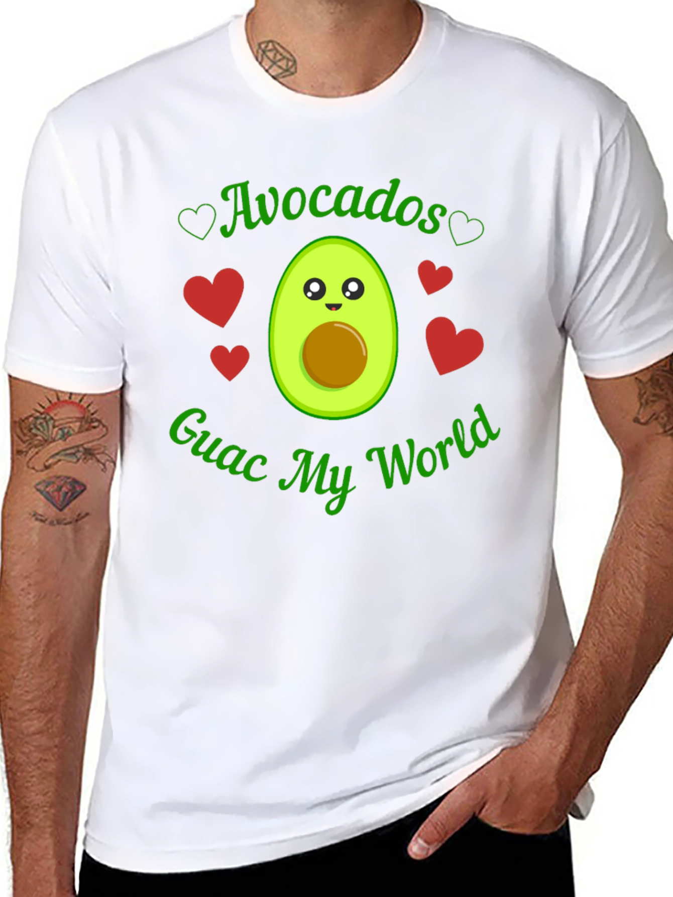 Avocados Guac My World Black T-Shirt