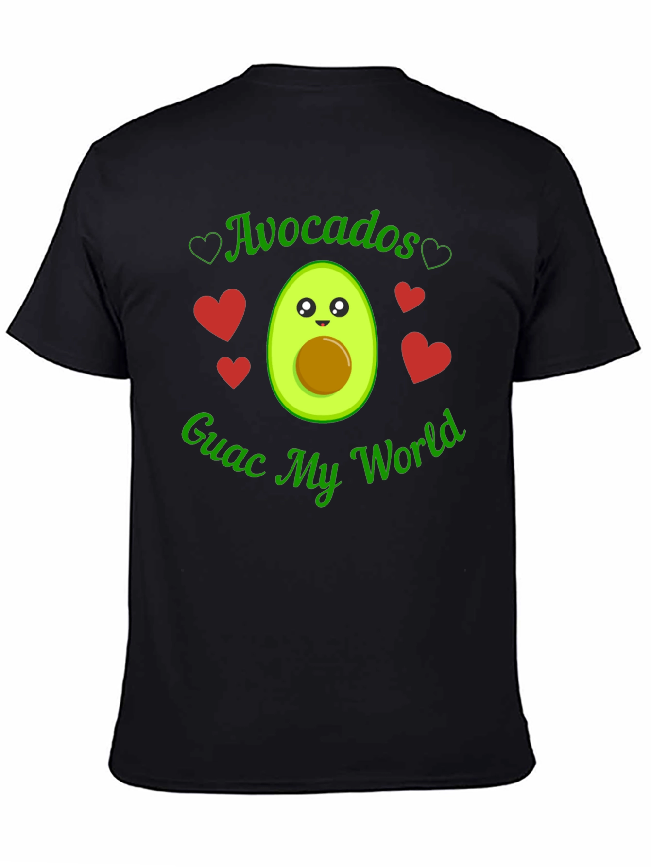 Avocados Guac My World Black T-Shirt