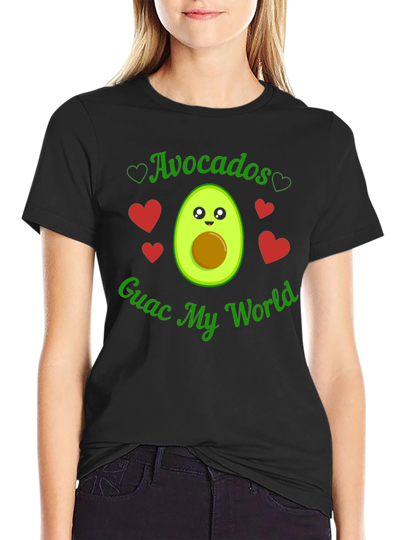 Avocados Guac My World Black T-Shirt