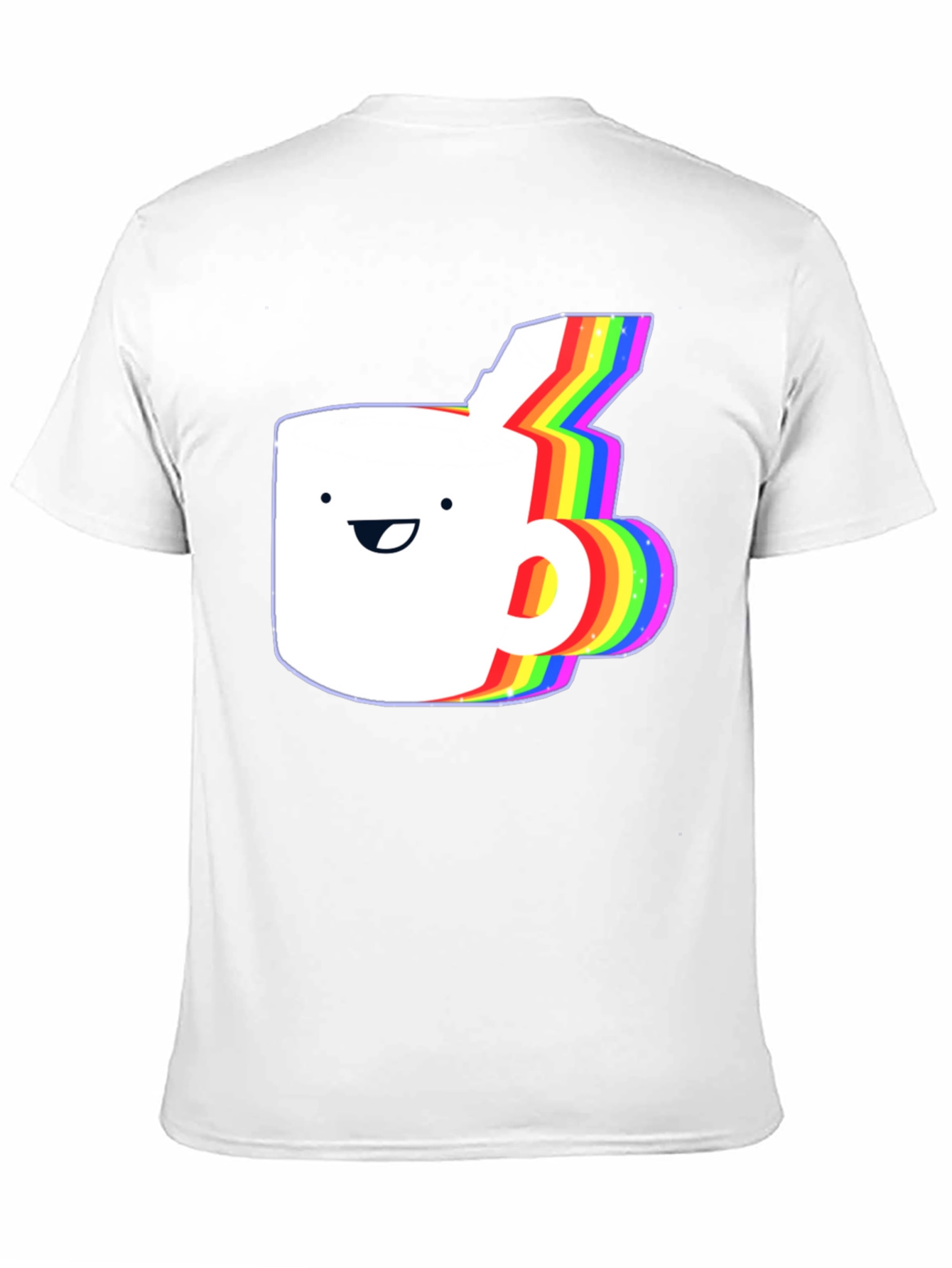 Rainbow Animated Coffee Mug Graphic T-Shirt