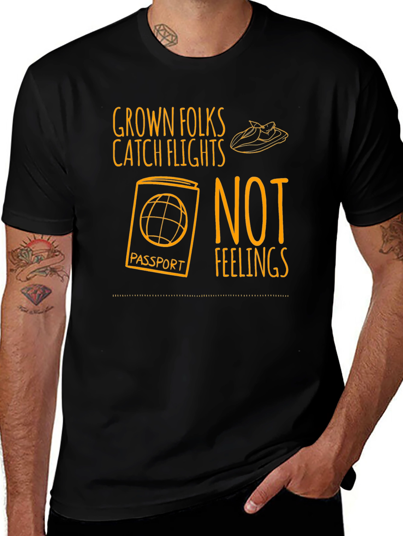 Grown Folks Catch Flights T-Shirt - Travel Tee