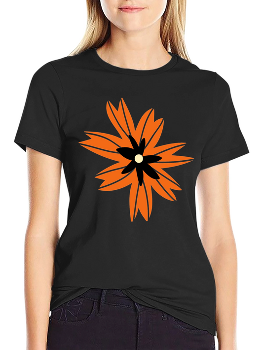 Bold Floral Graphic Print T-Shirt