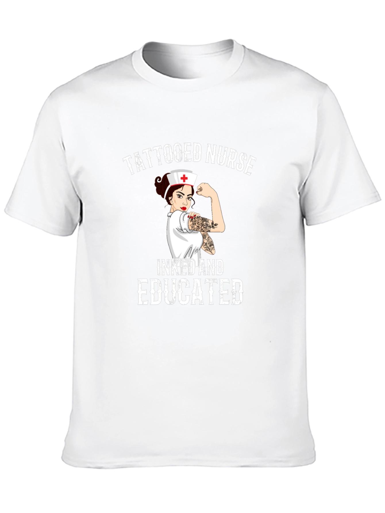 Tattooed Nurse Inked and Educated Graphic T-Shirt