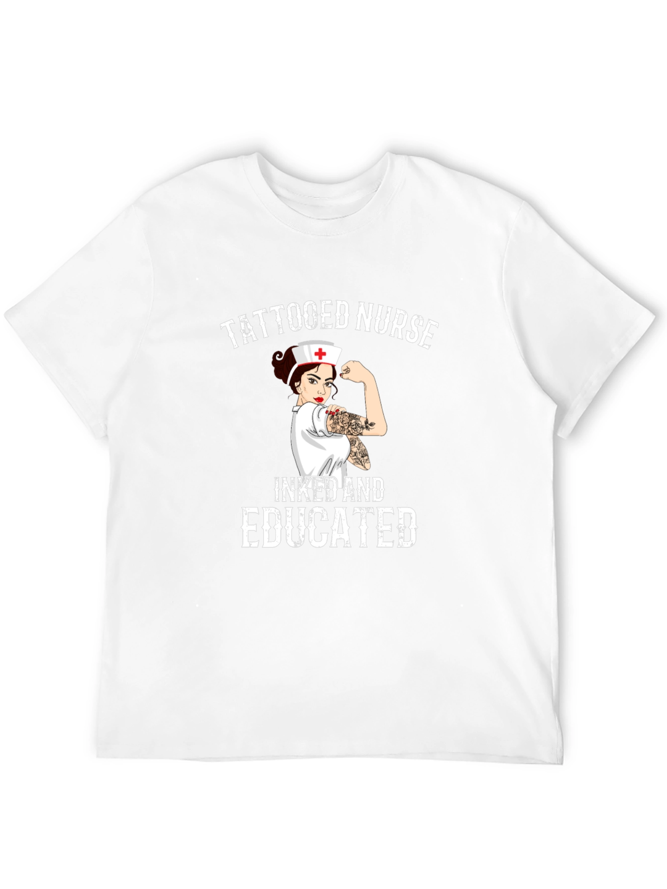 Tattooed Nurse Inked and Educated Graphic T-Shirt