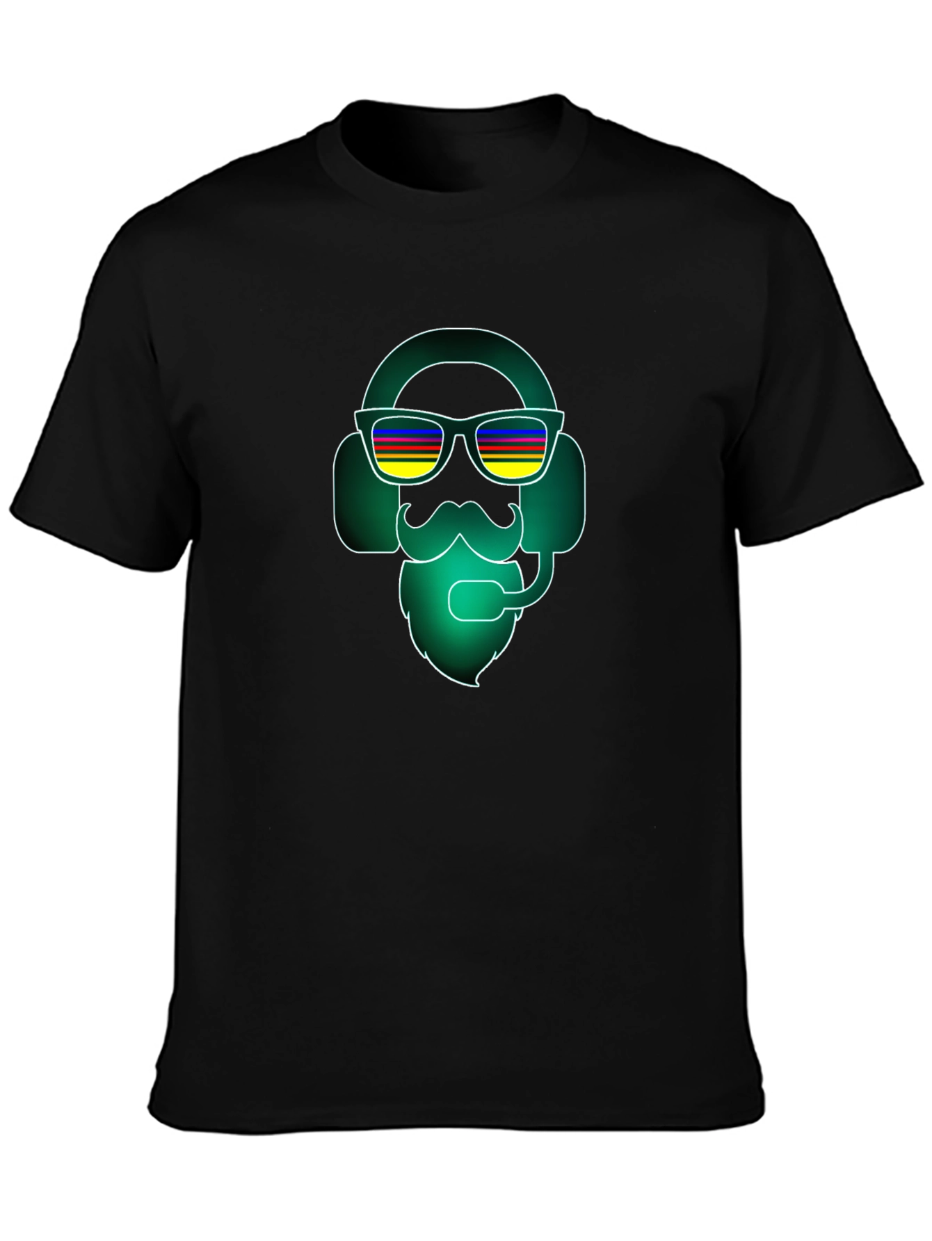 Cool Gamer Bearded Headset T-Shirt