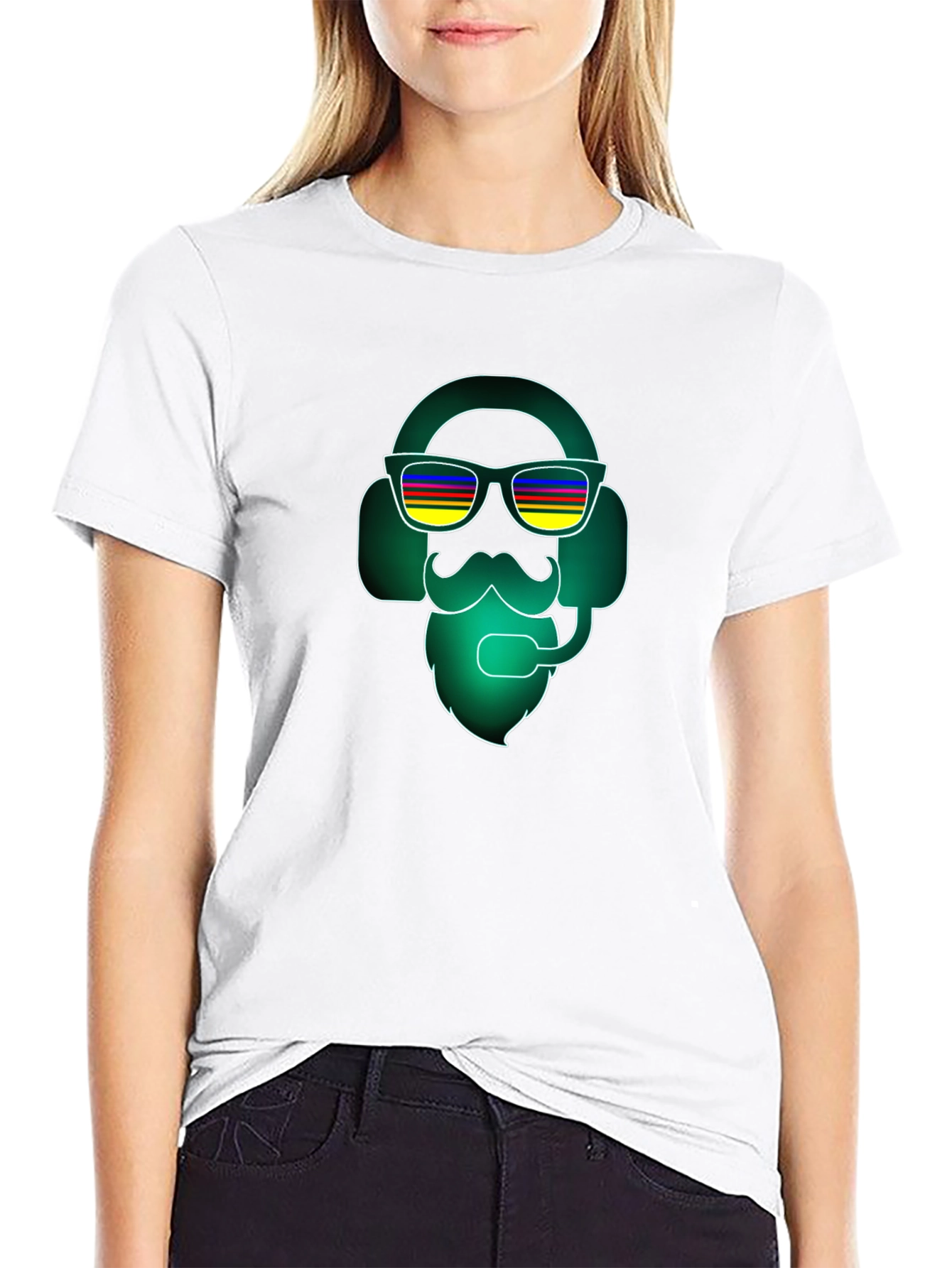Cool Gamer Bearded Headset T-Shirt