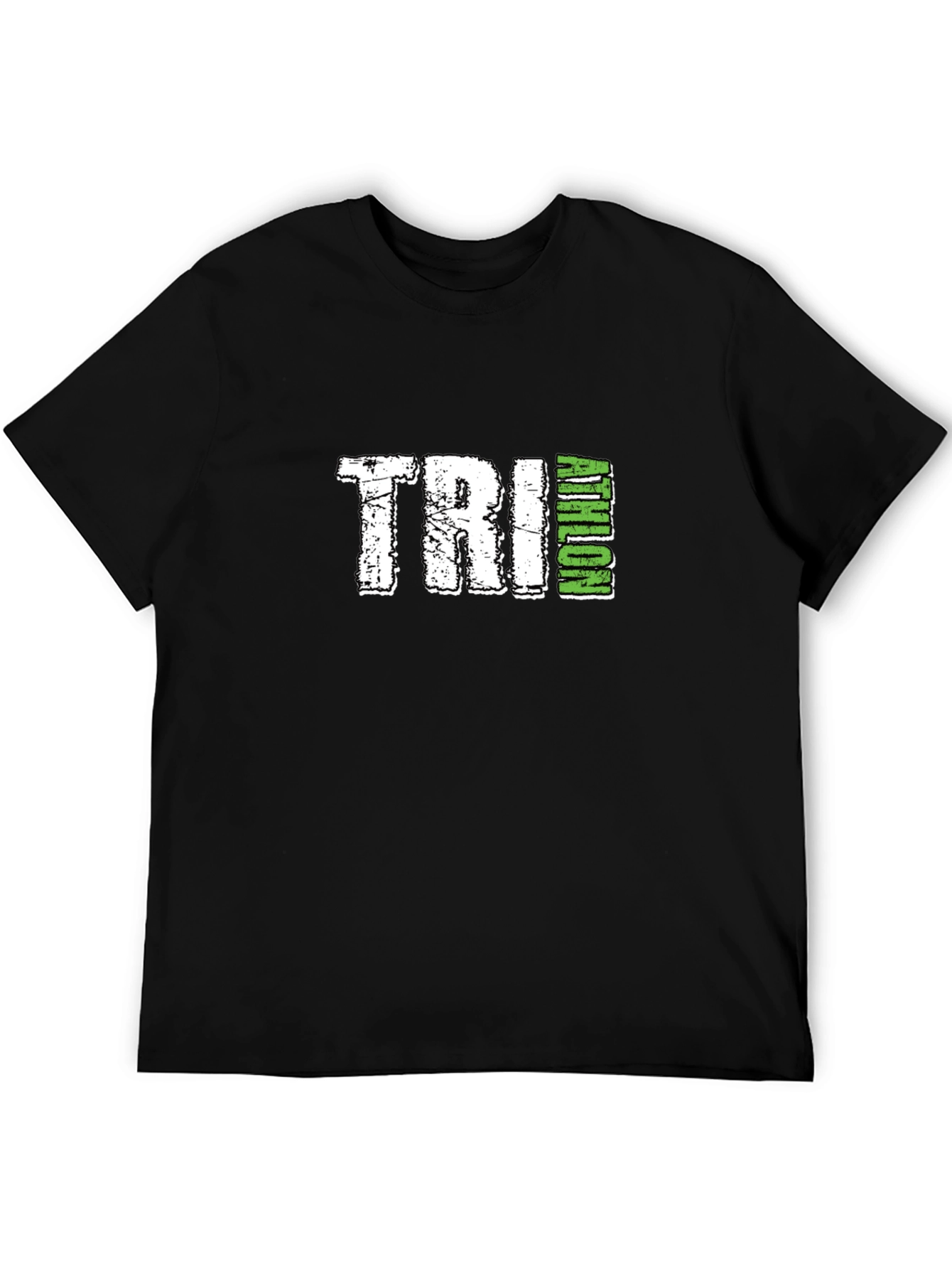 TRI-ATHLON Graphic T-Shirt - Black Cotton Blend