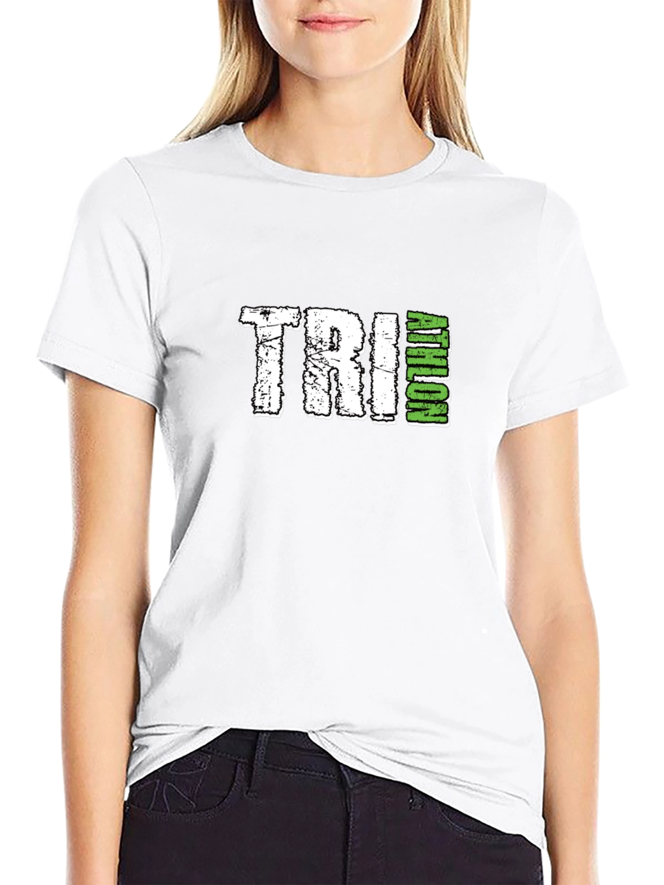 TRI-ATHLON Graphic T-Shirt - Black Cotton Blend
