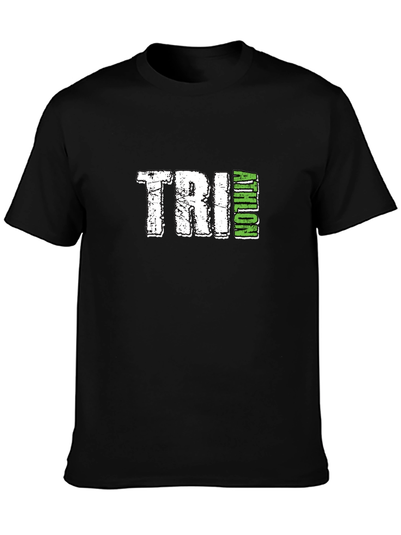 TRI-ATHLON Graphic T-Shirt - Black Cotton Blend