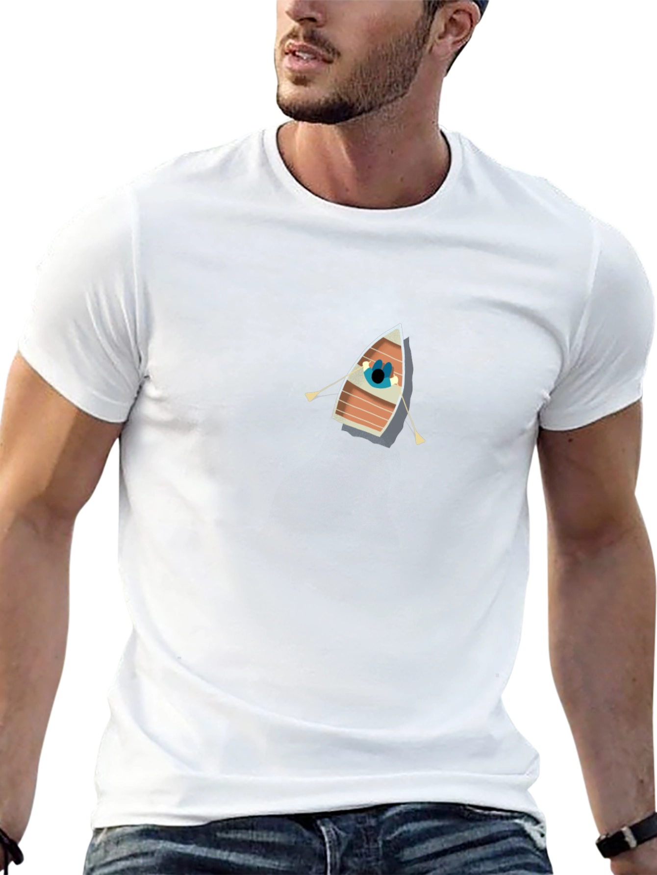 Rowboat Graphic Black Tee