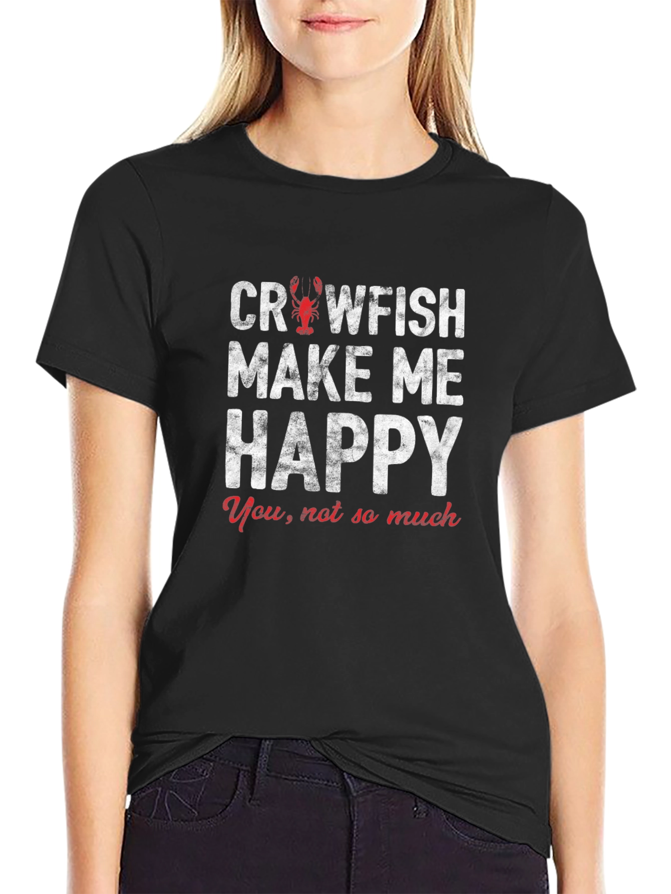 Crawfish Make Me Happy Graphic T-Shirt