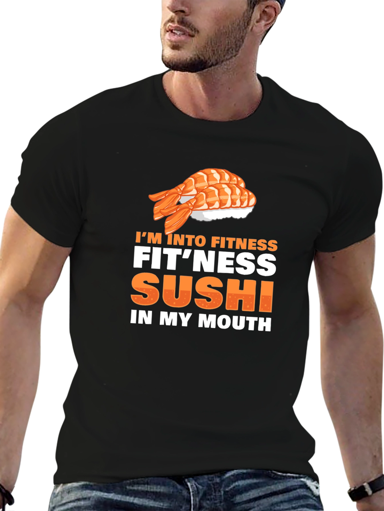 Sushi Fitness Graphic Tee - Black