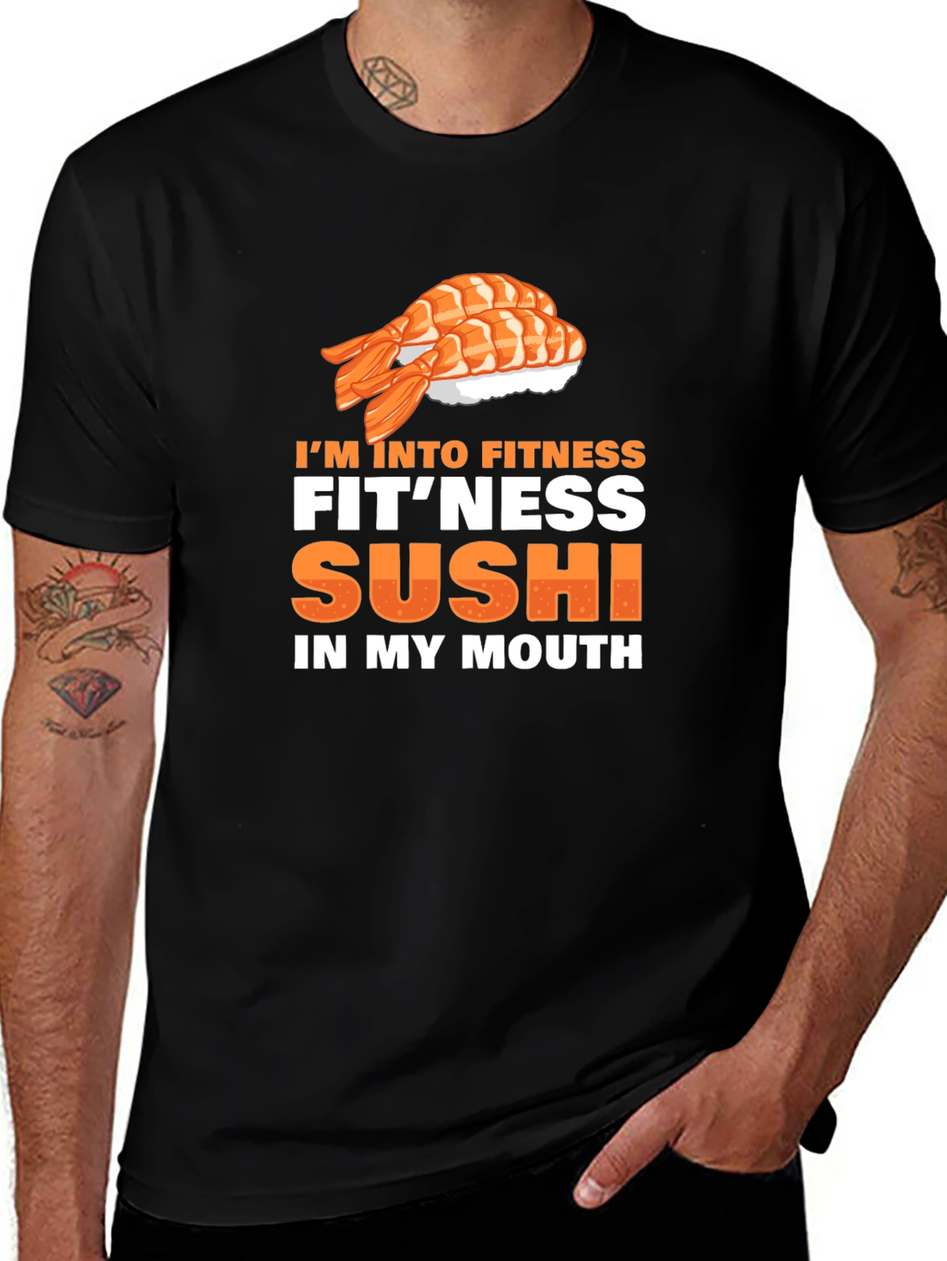 Sushi Fitness Graphic Tee - Black