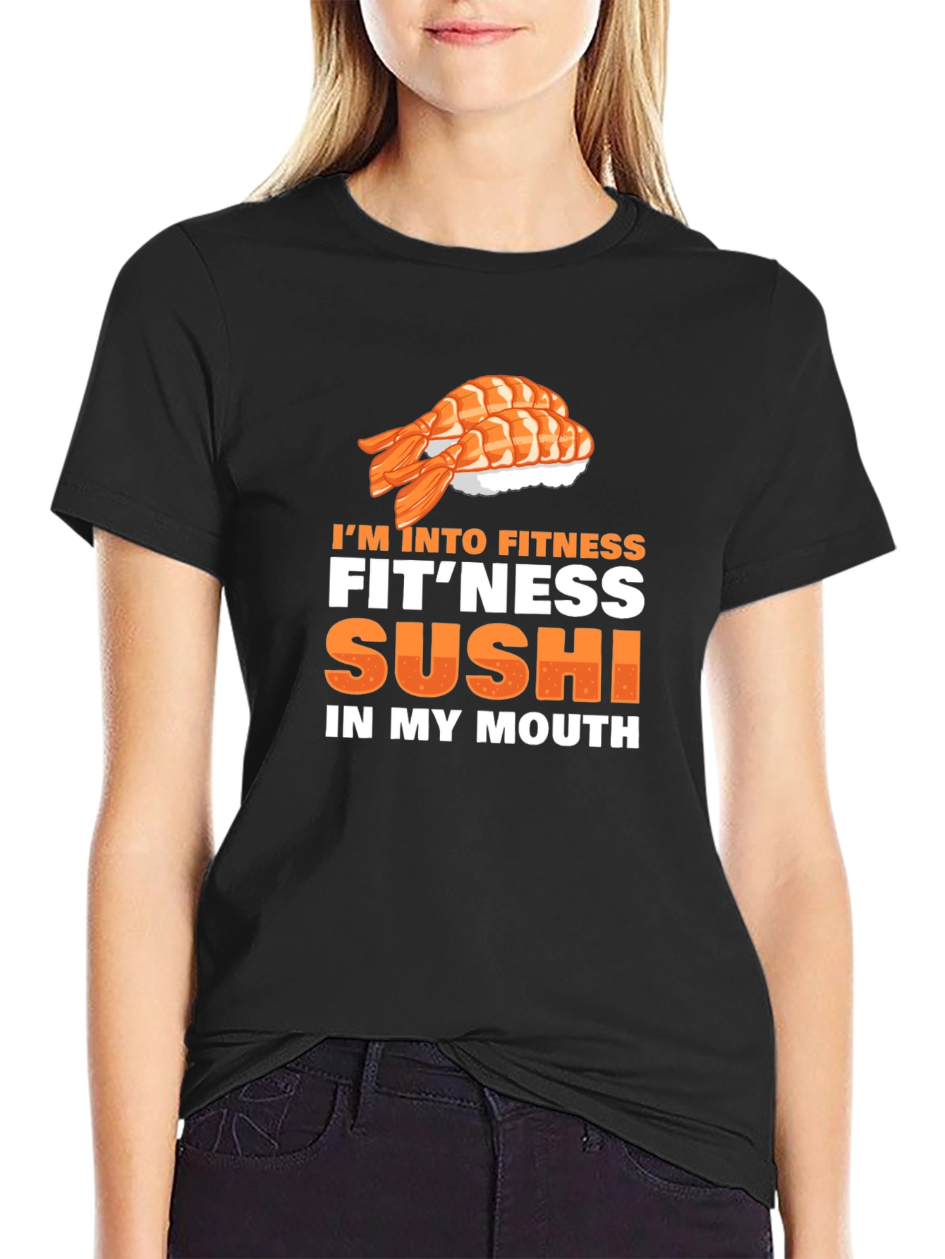 Sushi Fitness Graphic Tee - Black