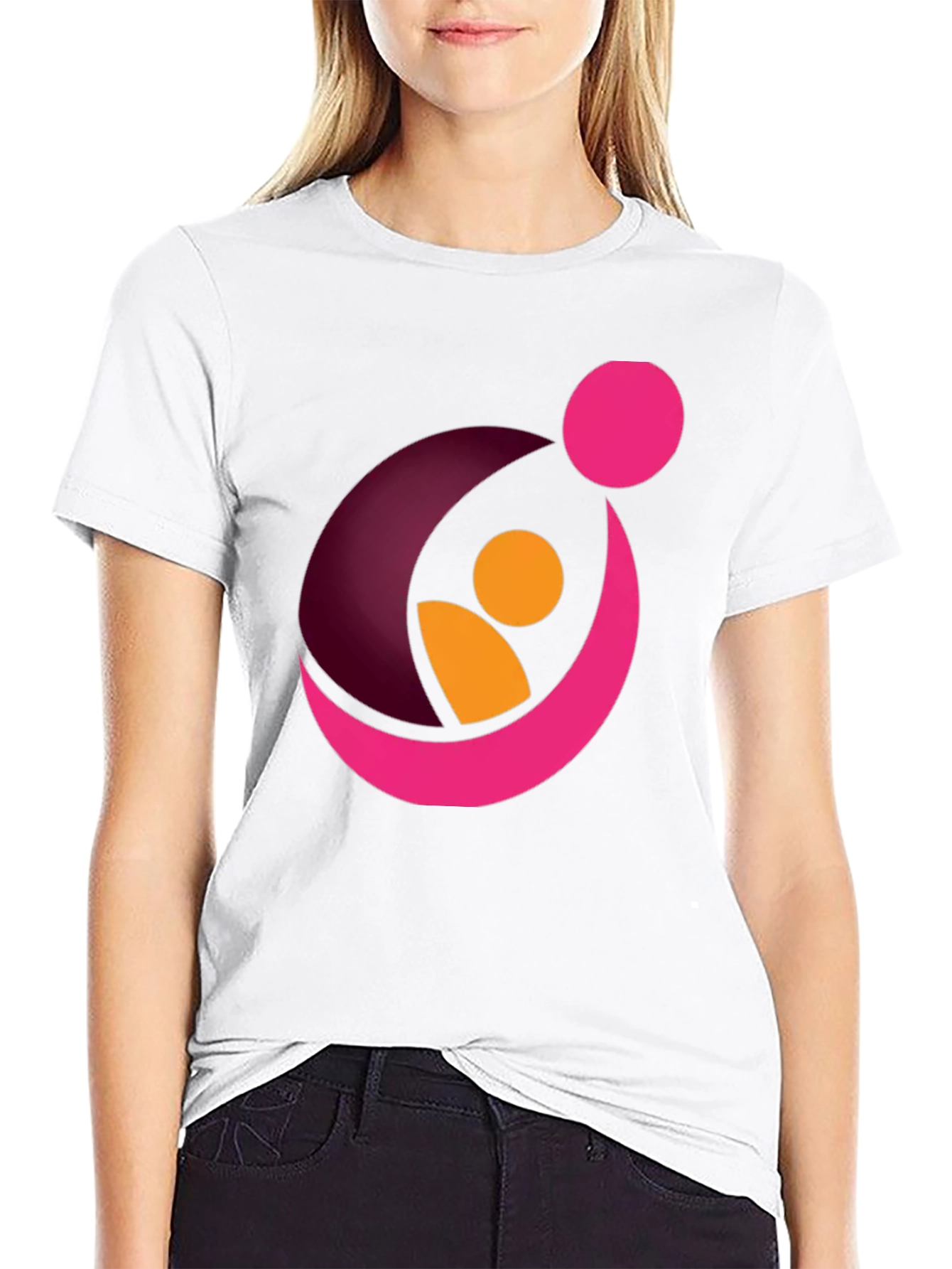 Abstract Family Graphic Tee - Black
