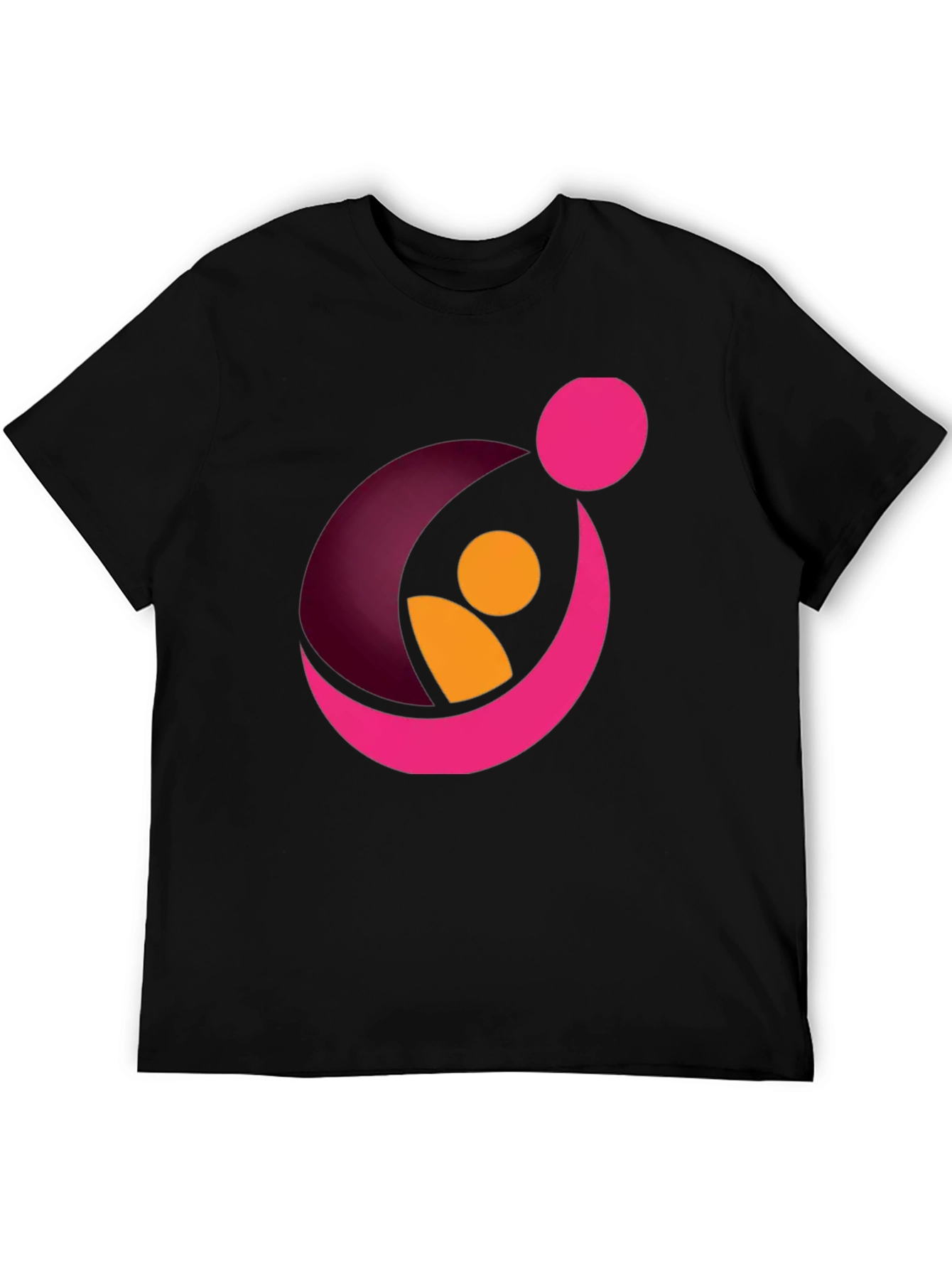 Abstract Family Graphic Tee - Black