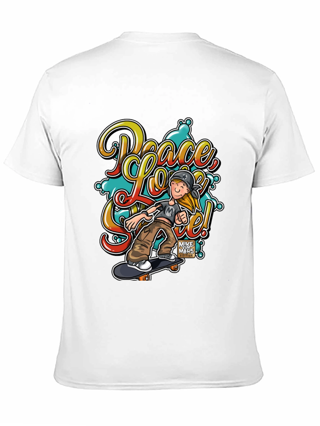 Peace Love Skate T-Shirt - Stylish Graphic Tee
