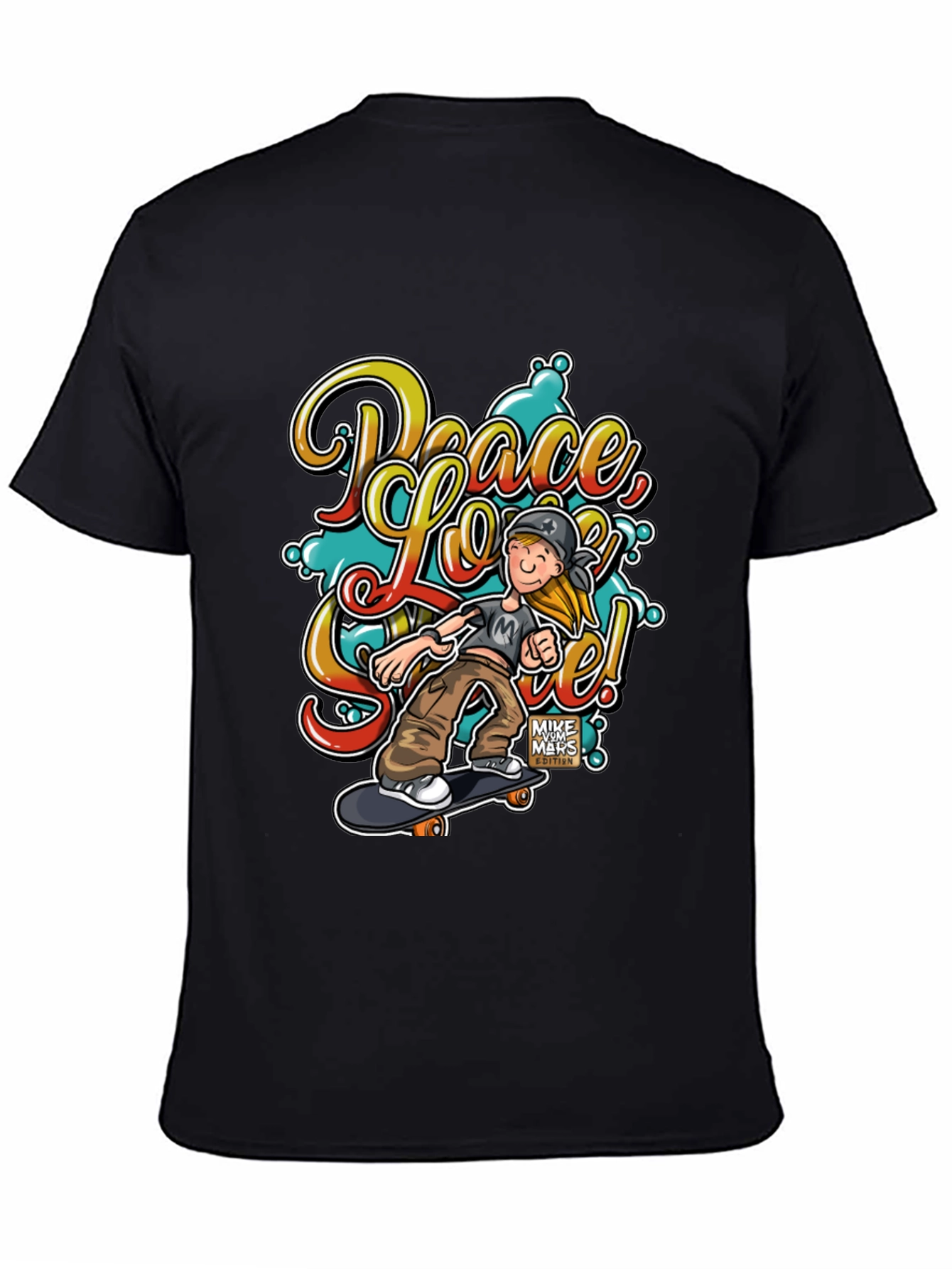 Peace Love Skate T-Shirt - Stylish Graphic Tee