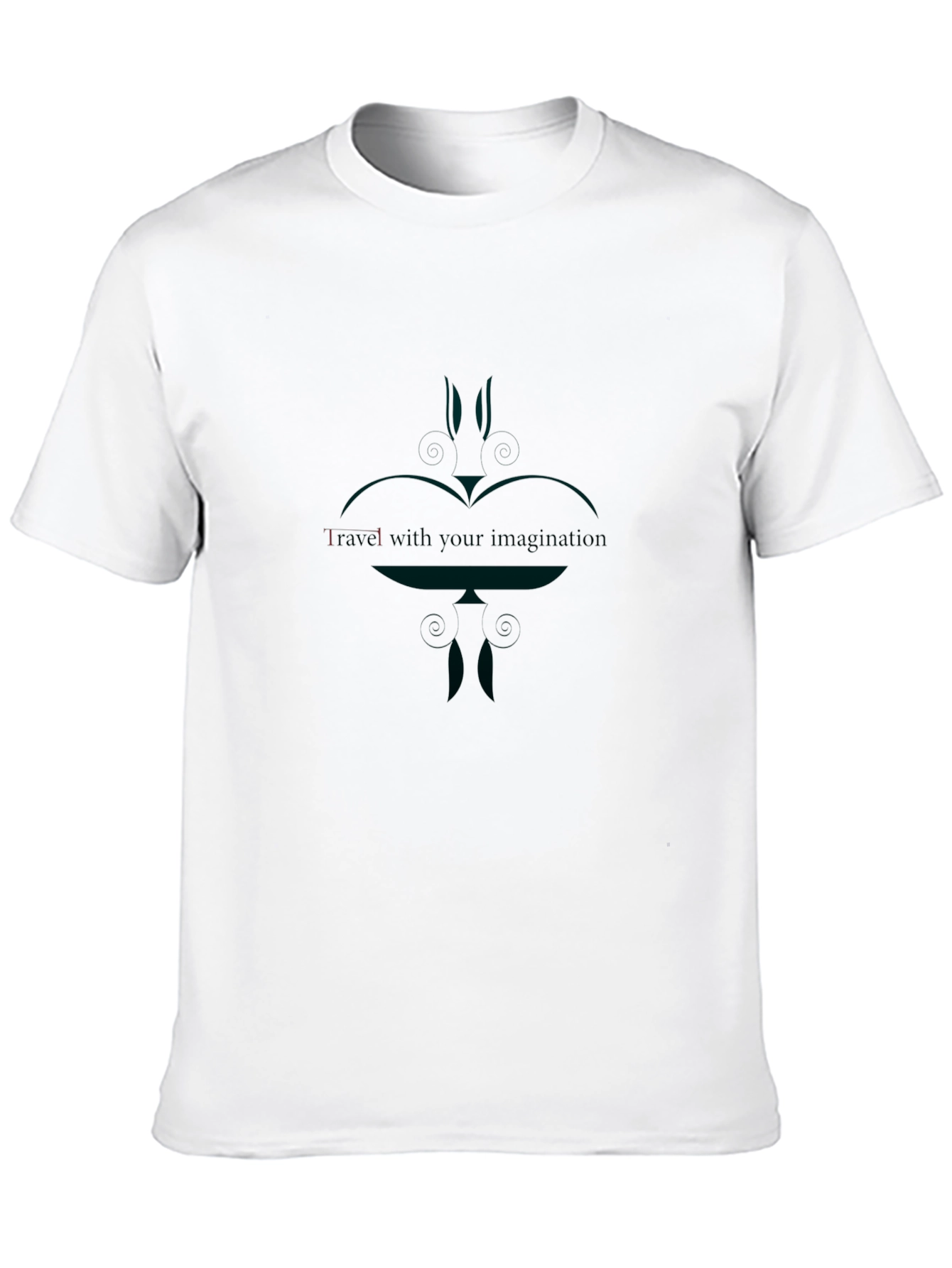 Black Graphic Tee - Travel With Your Imagination