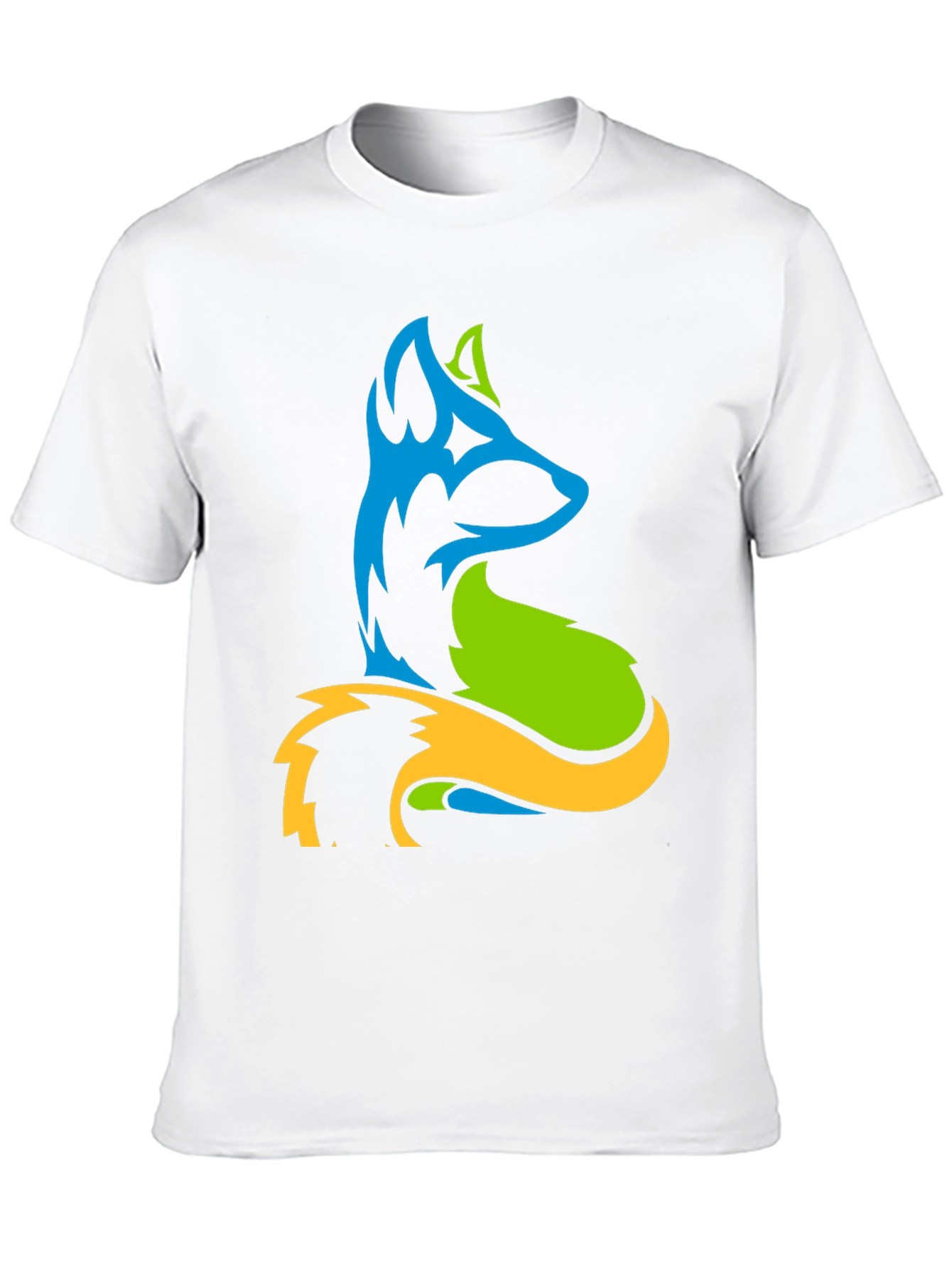 Abstract Fox Graphic Tee - Mens Black T-Shirt