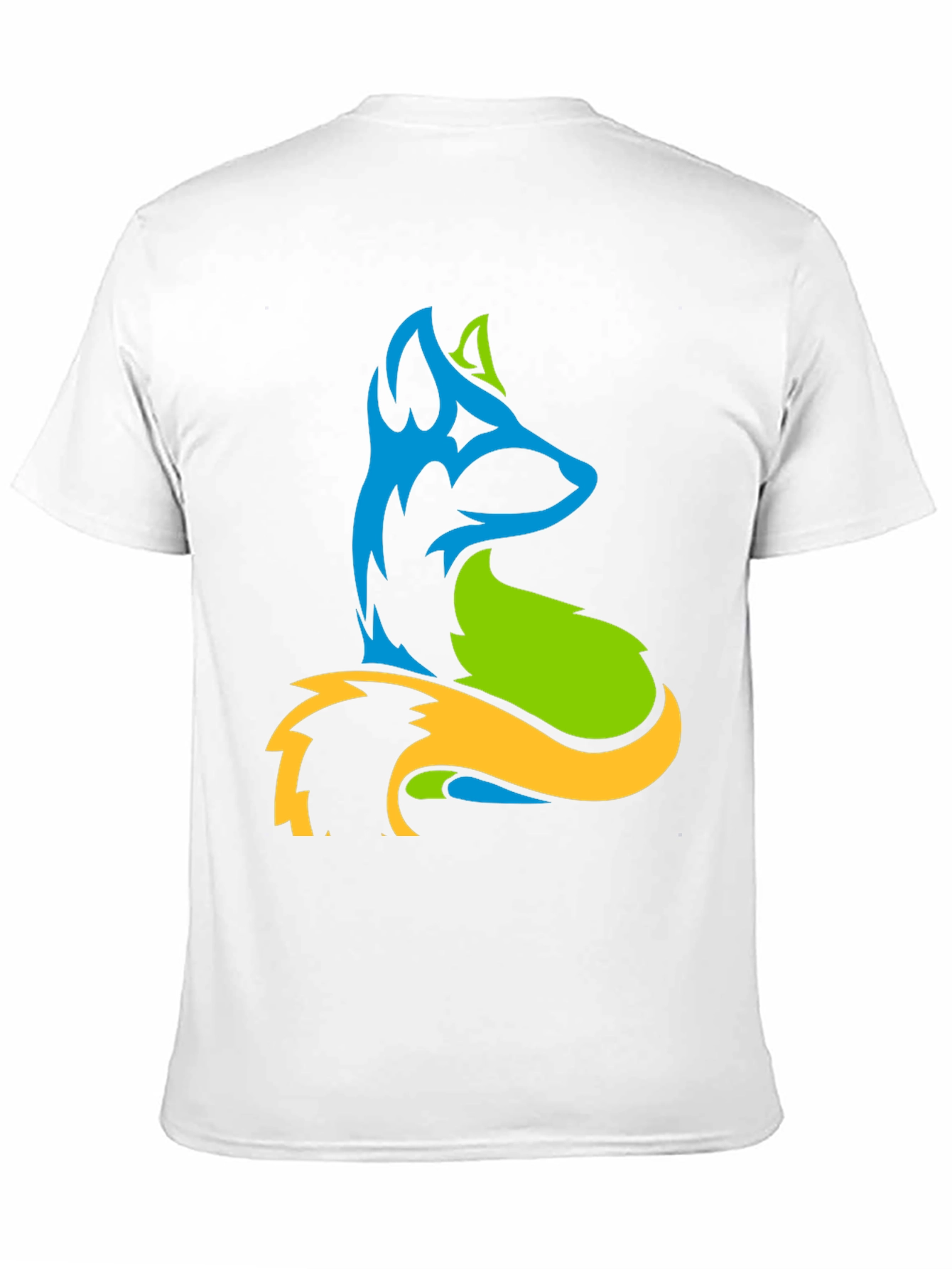 Abstract Fox Graphic Tee - Mens Black T-Shirt