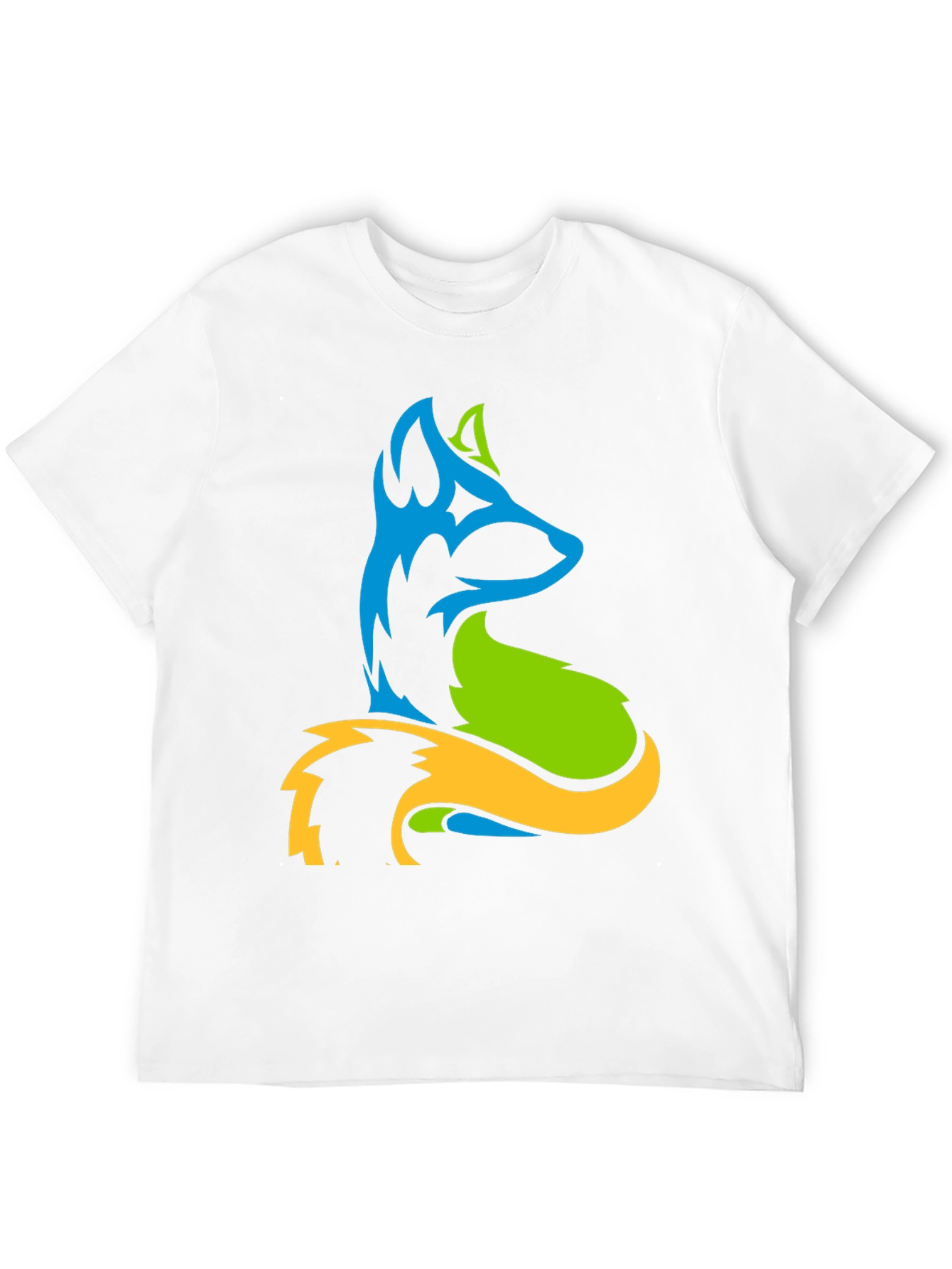 Abstract Fox Graphic Tee - Mens Black T-Shirt
