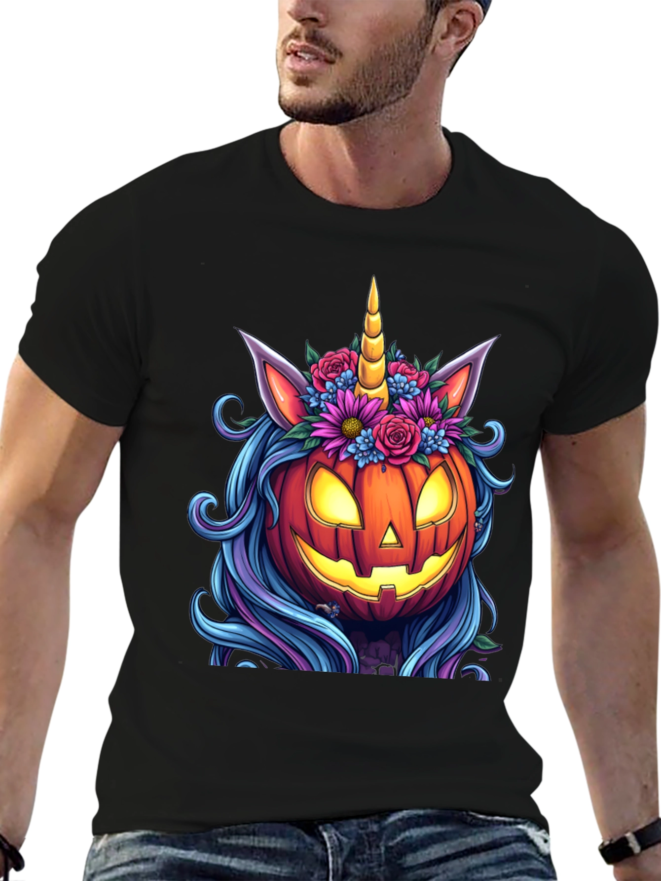 Unicorn Pumpkin Halloween T-Shirt