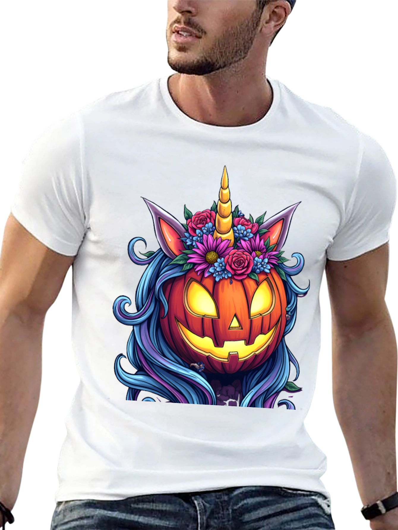 Unicorn Pumpkin Halloween T-Shirt