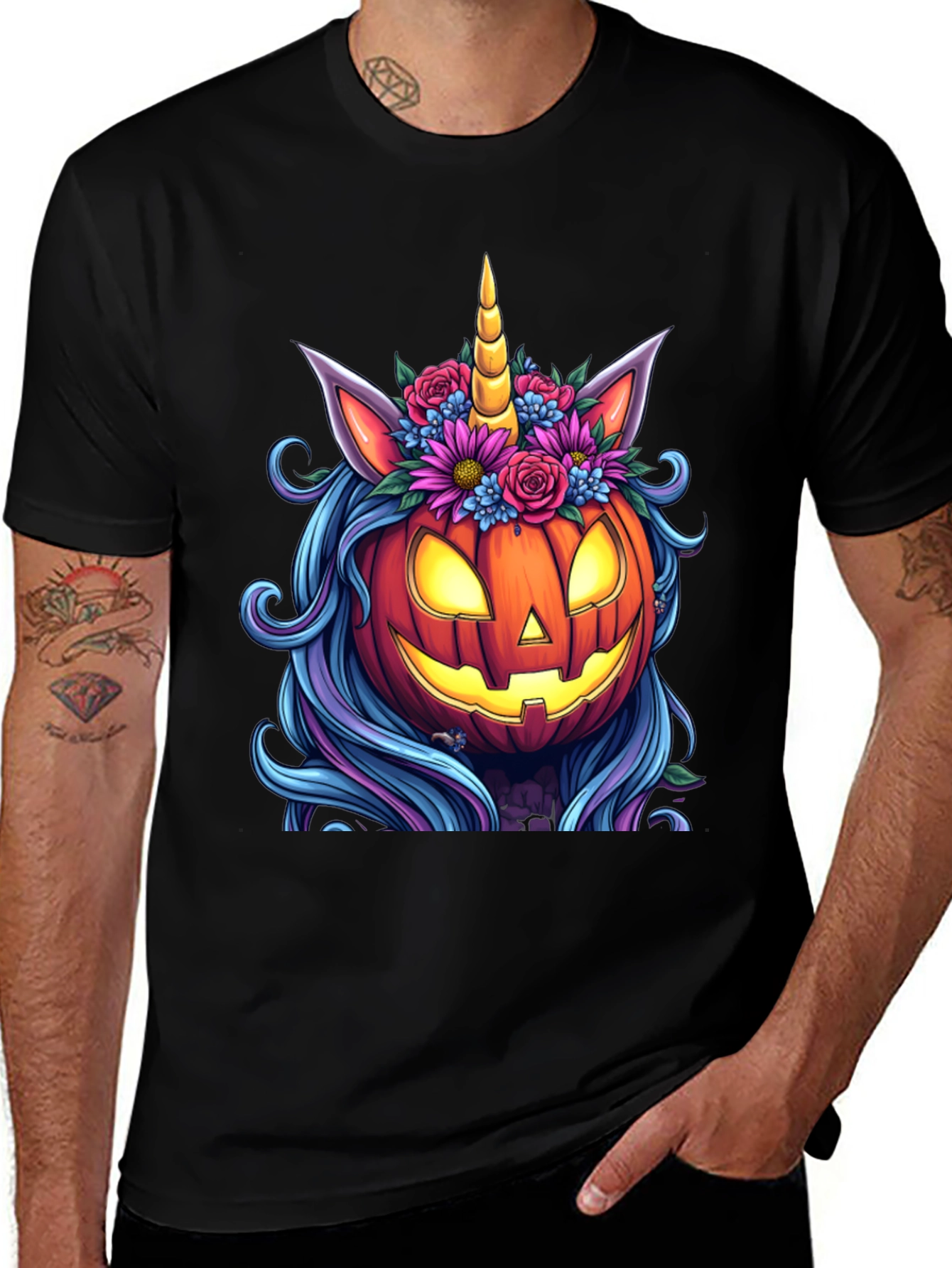 Unicorn Pumpkin Halloween T-Shirt