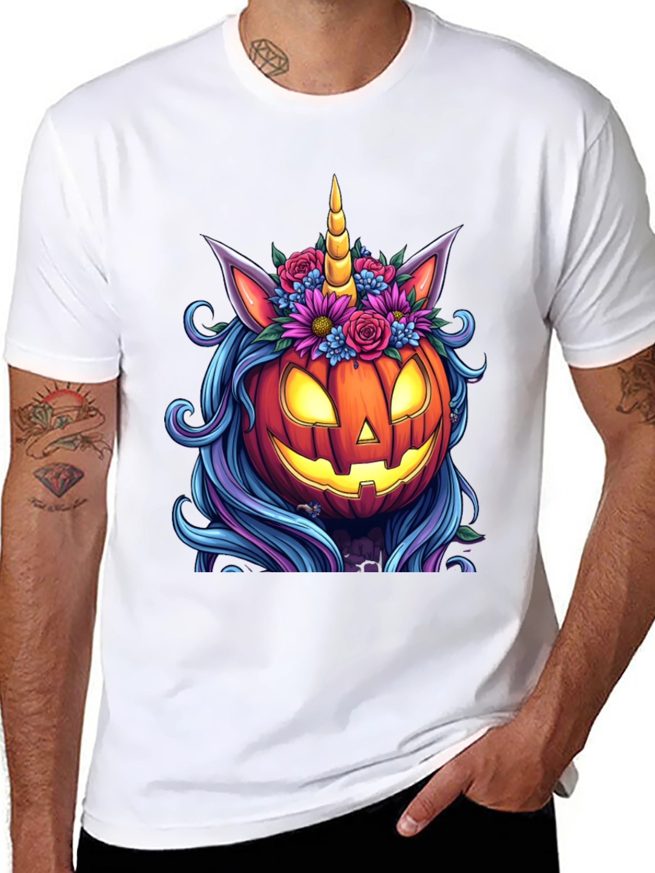 Unicorn Pumpkin Halloween T-Shirt