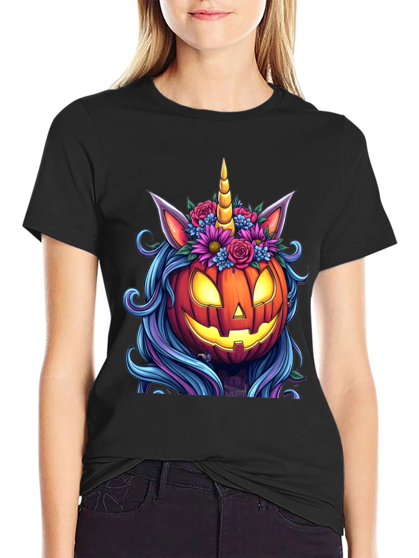 Unicorn Pumpkin Halloween T-Shirt