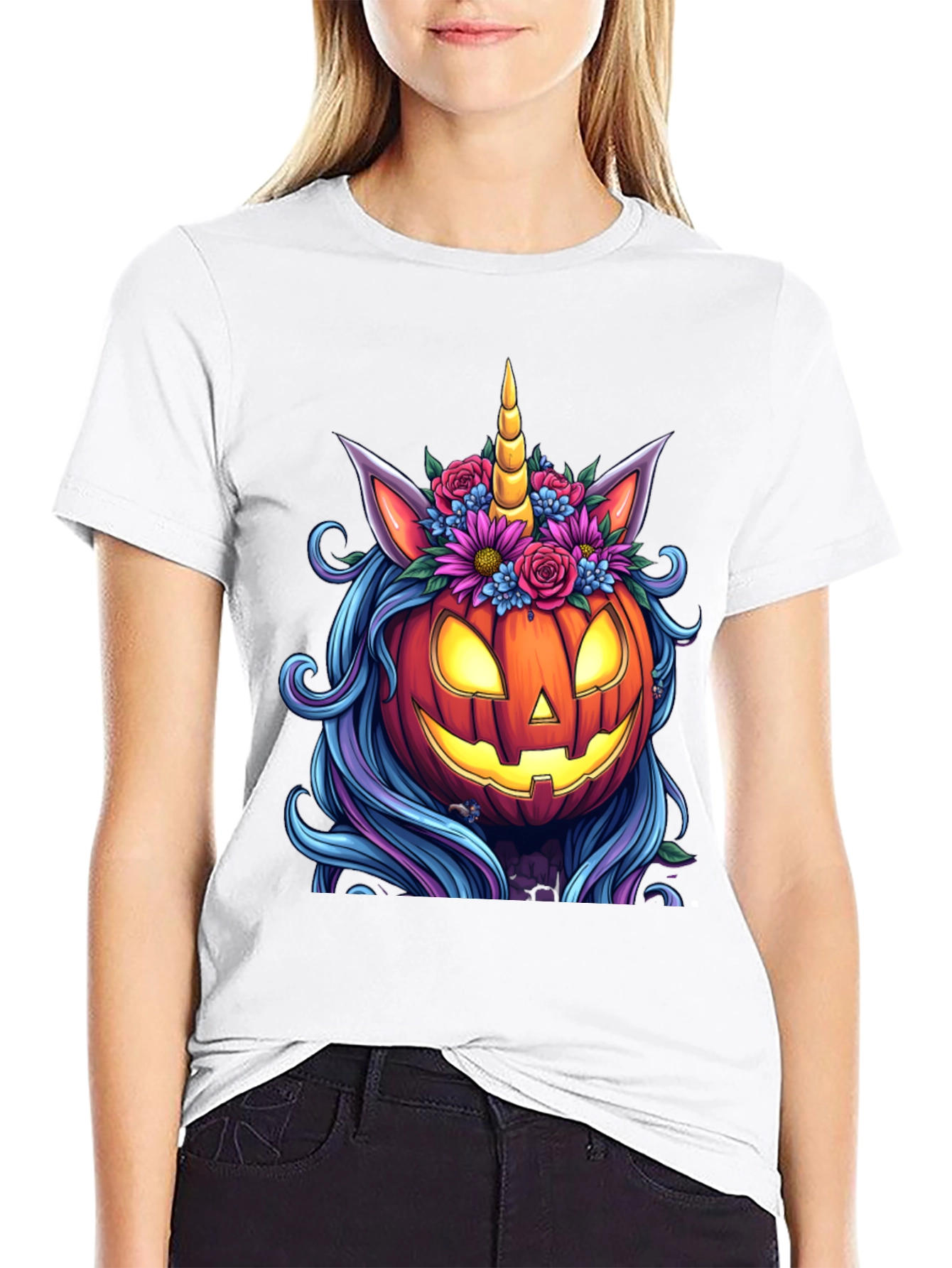 Unicorn Pumpkin Halloween T-Shirt