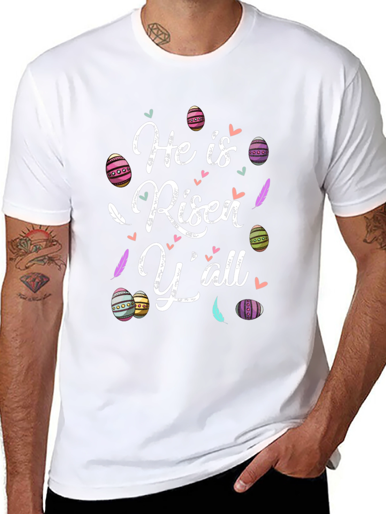 He is Risen Yall Easter Graphic T-Shirt