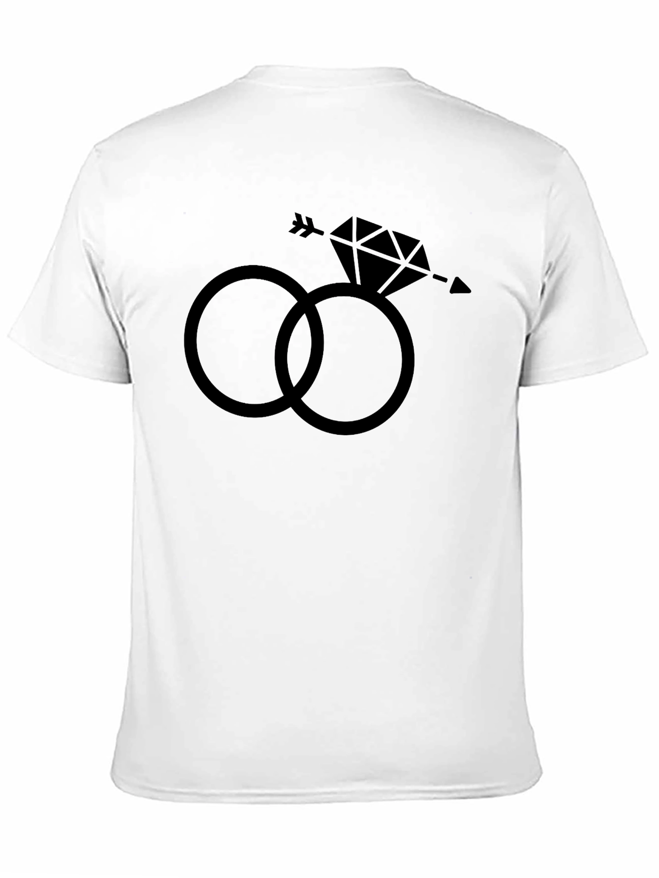 Wedding Rings Graphic Tee - Arrow Diamond Design
